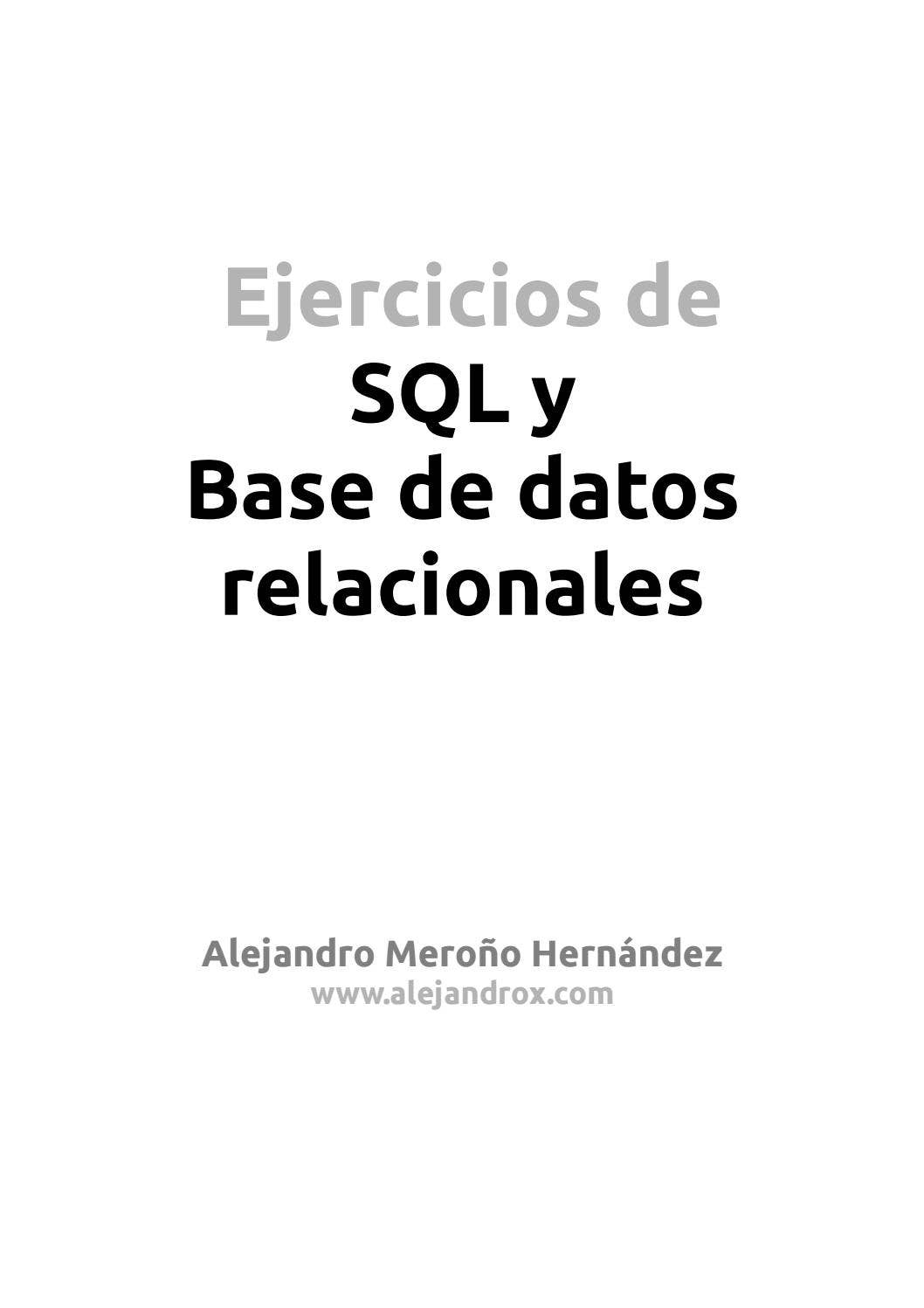 Ejercicios de SQL by Ayanegui - Issuu