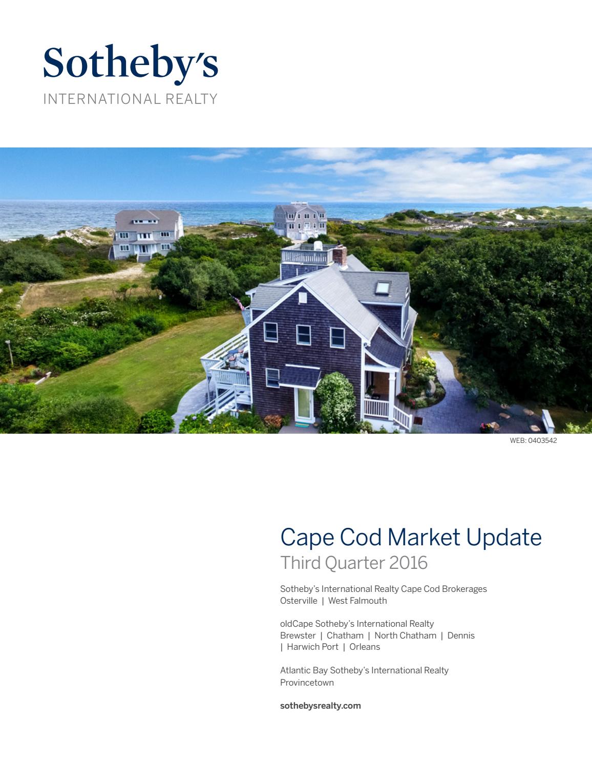 Cape Cod Market Update Q3 2016 by Sotheby's International Realty, Inc