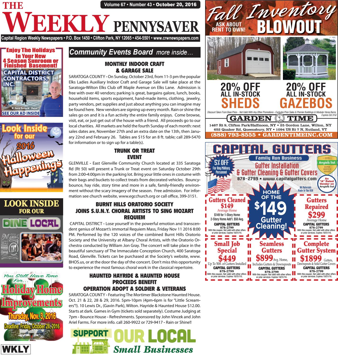 The Weekly Pennysaver 102016 by Capital Region Weekly Newspapers Issuu