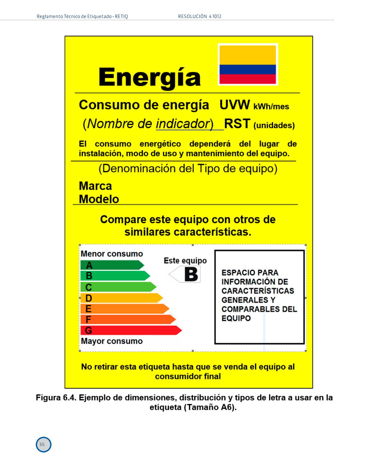 Retiq Label Reglamento tecnico etiquetado retiq fines uso racional energia ...