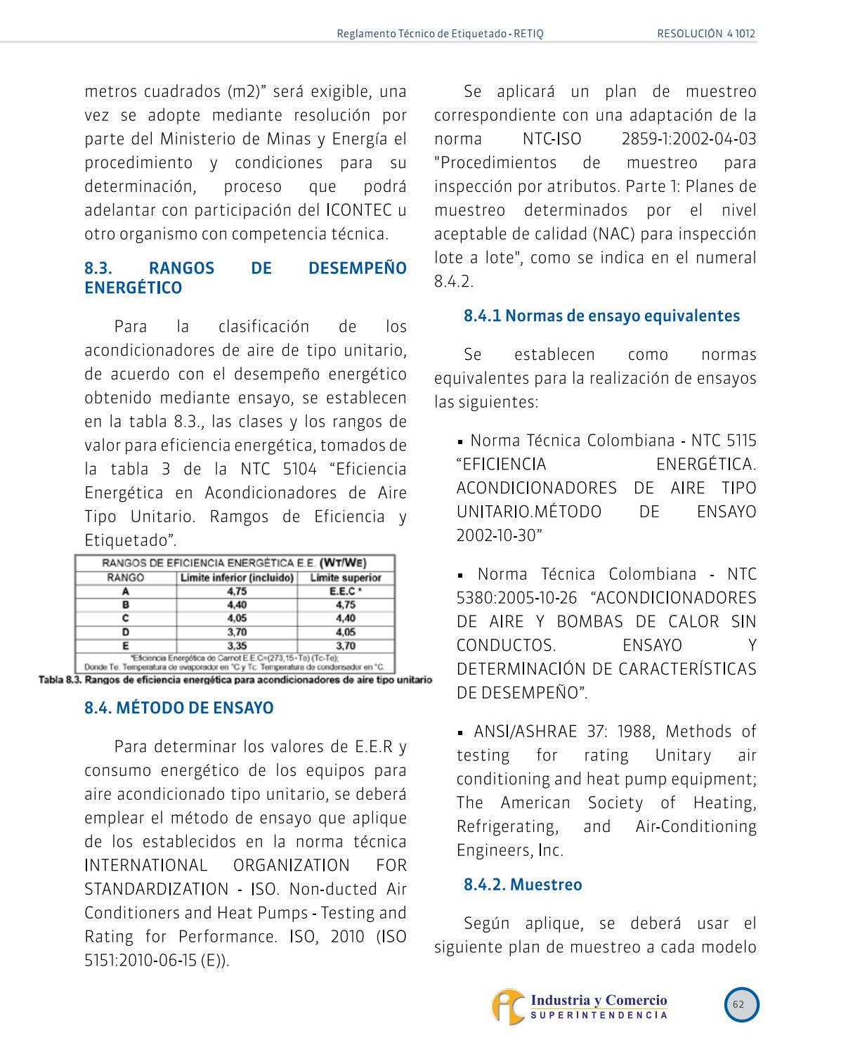 Retiq Label Reglamento tecnico etiquetado retiq fines uso racional energia ...