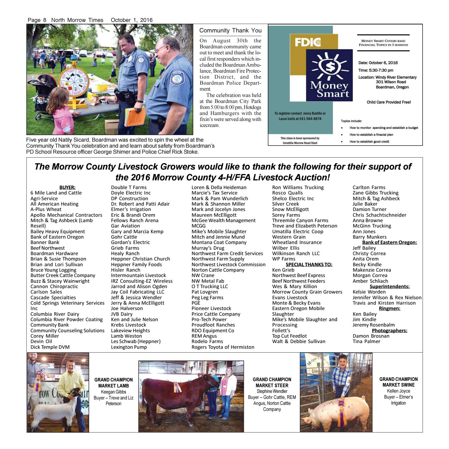 October 2016 North Morrow Times By North Morrow Times Issuu