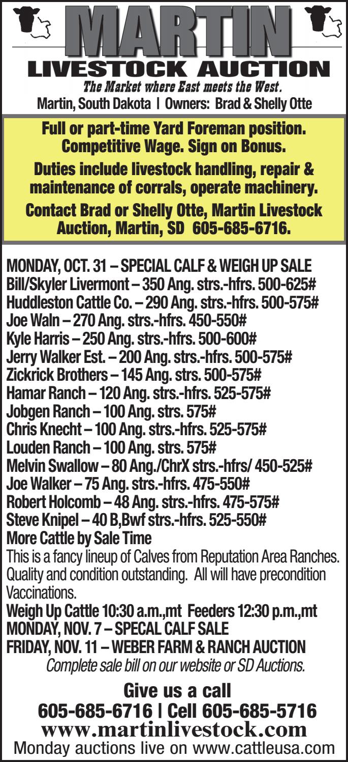 Martin Livestock Auction Market Report 10.24.16 by TriState