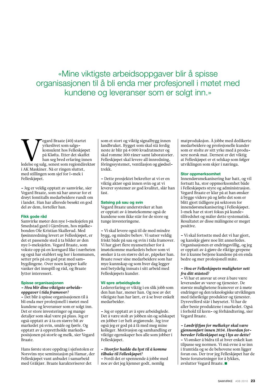 Samvirke 8 2016 by Felleskjøpet Agri - Issuu