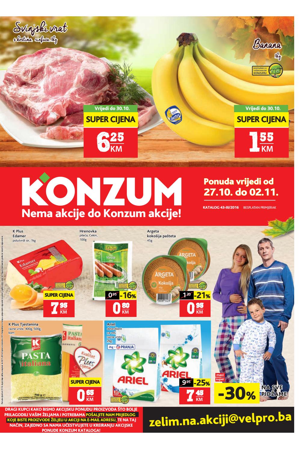 Konzum rs katalog od 27 10 02 11 2016 by Bakmaz, Boso, NTL Issuu