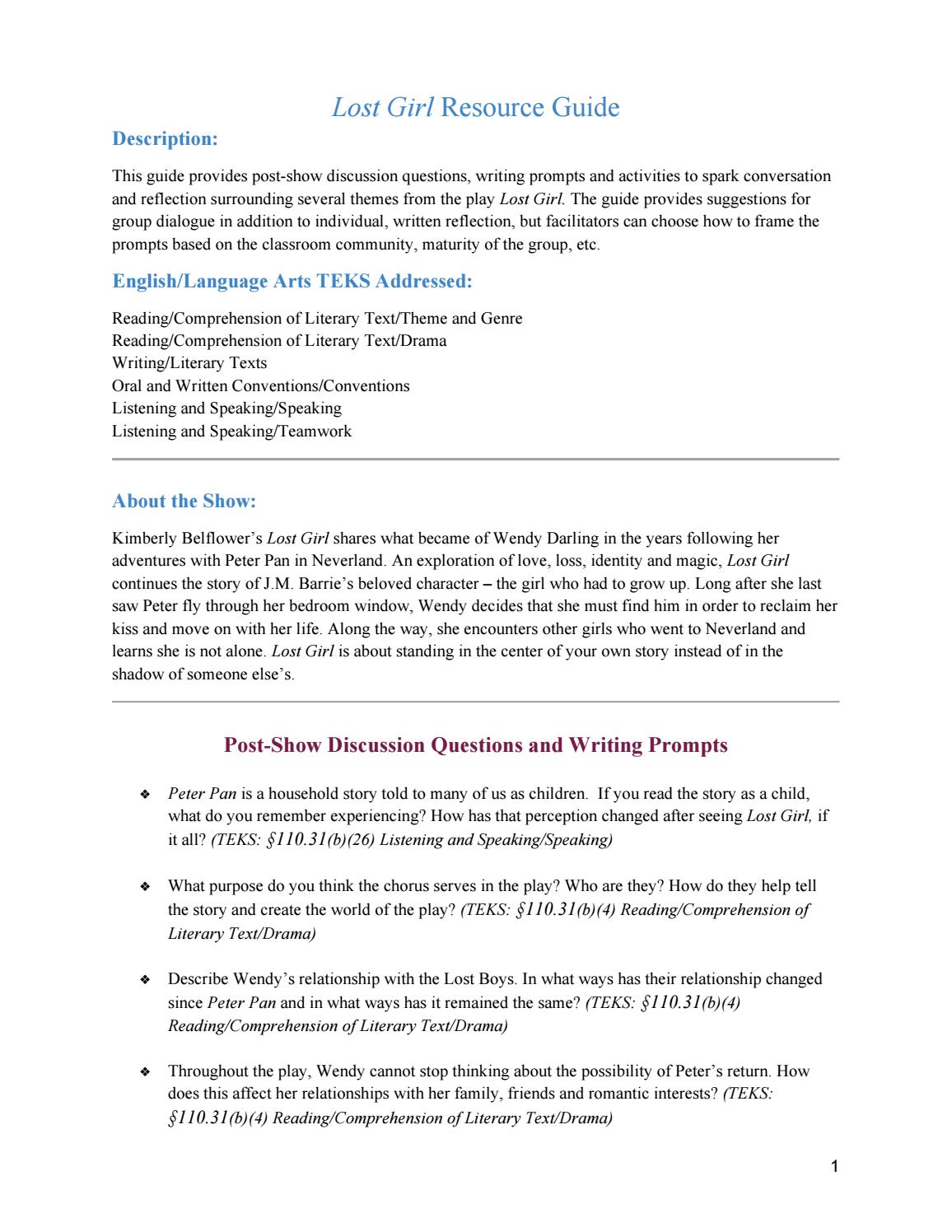 Lost Girl Resource Guide By Texas Theatre Dance Issuu