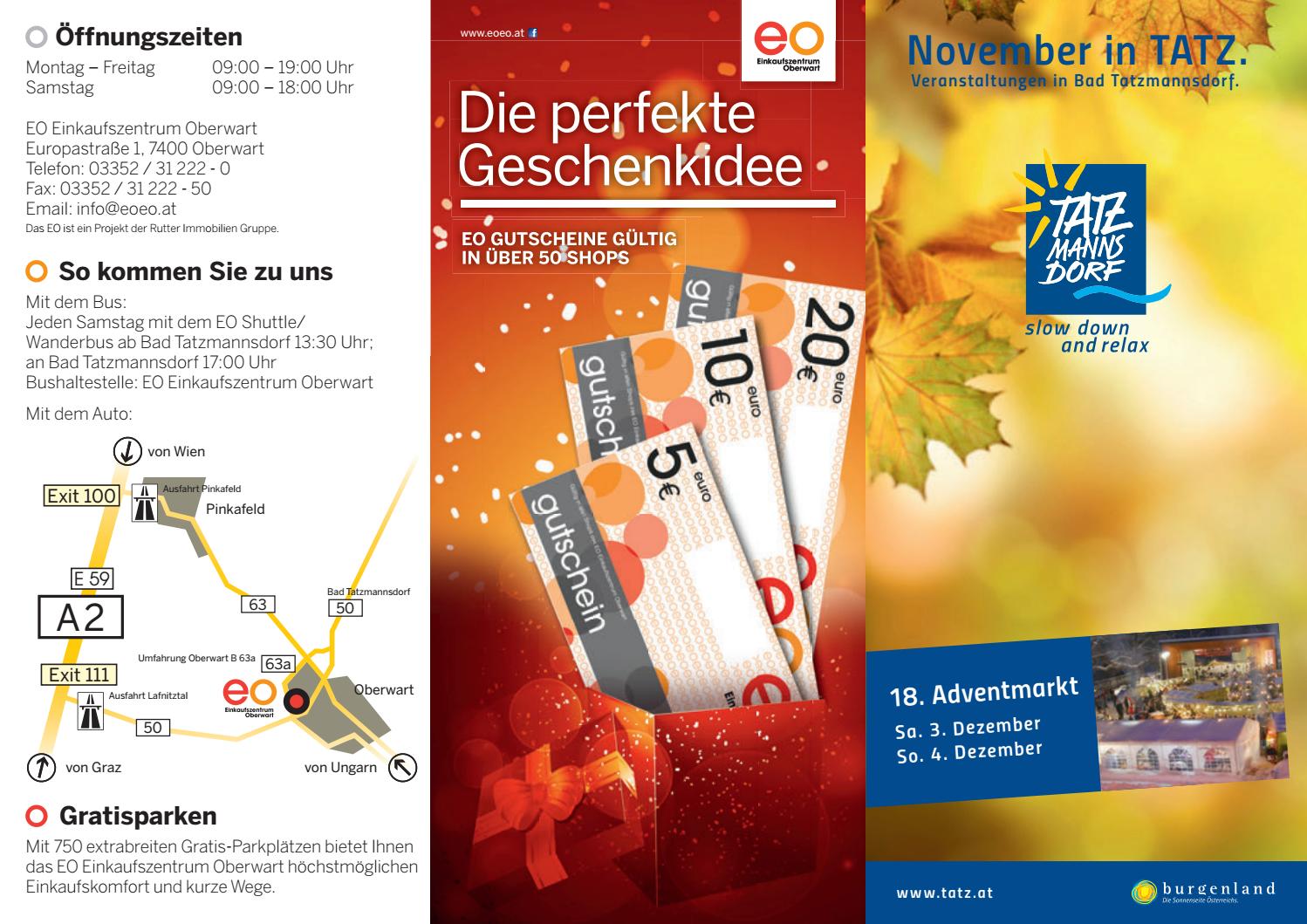 Programmkalender Bad Tatzmannsdorf November 2016 by Seier GmbH - Issuu
