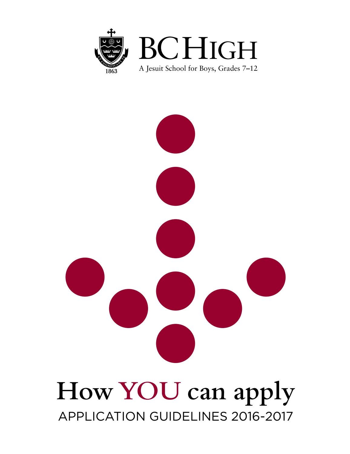 BC High Application Guidelines 20162017 by BC High Issuu