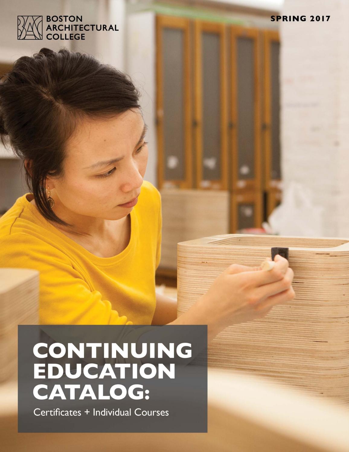 BAC Spring 2017 Continuing Education Course Catalog by Boston