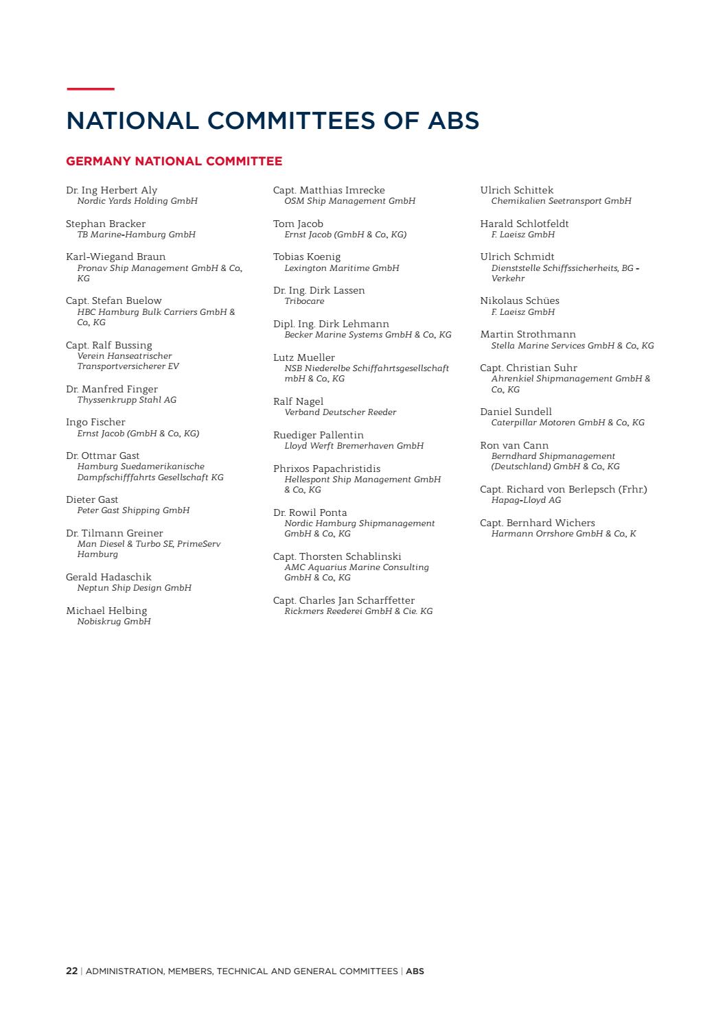 Administration Members Technical And General Committees 16 By American Bureau Of Shipping Abs Issuu