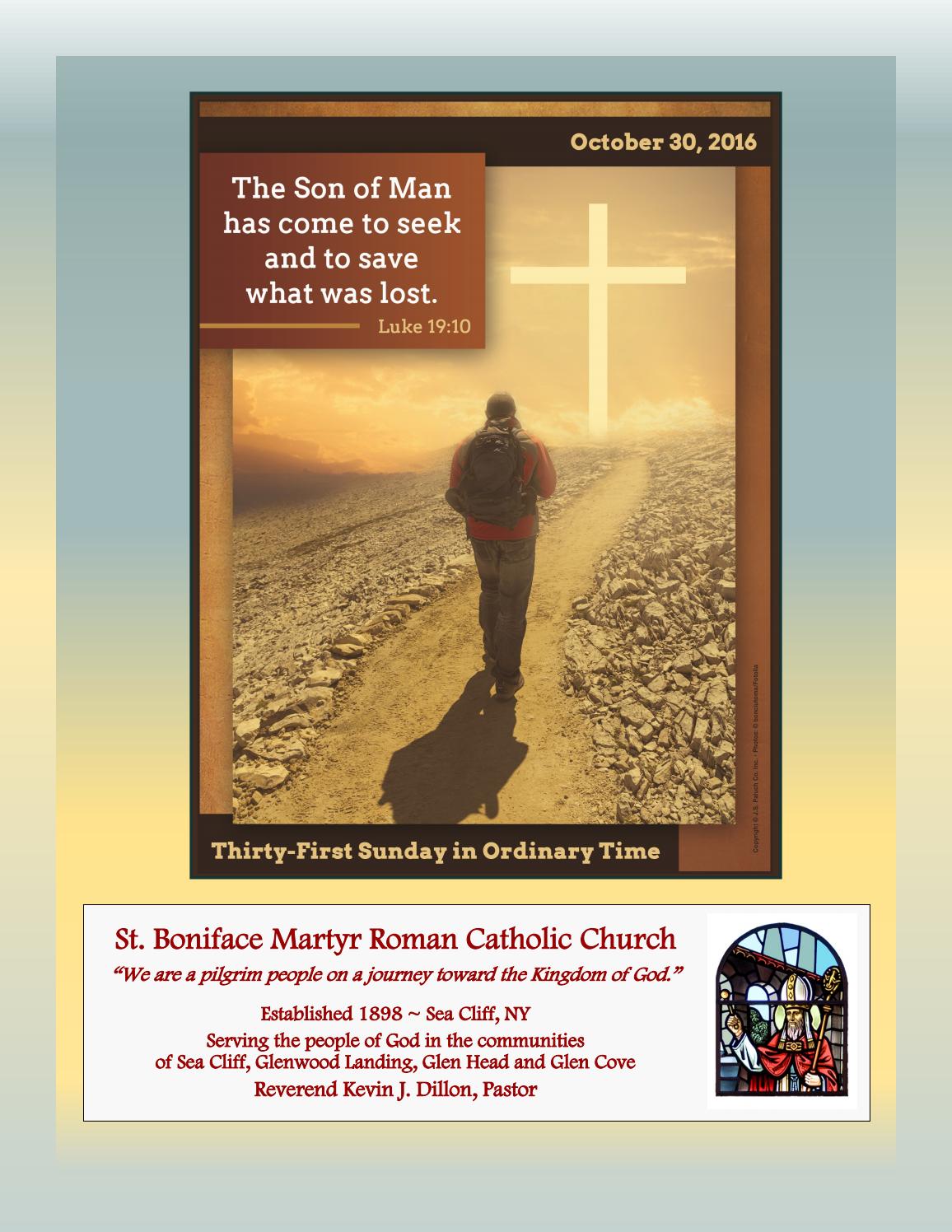 St. Boniface Martyr Parish Bulletin, October 30, 2016 by Robert P