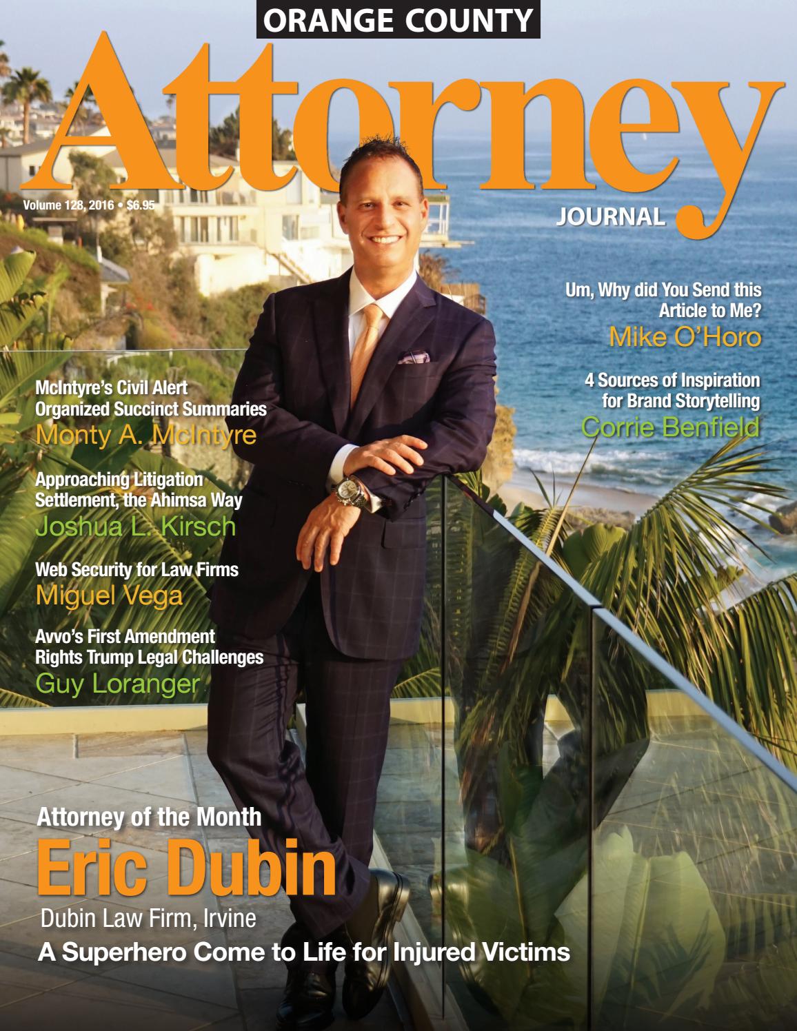 Attorney Journal, Orange County, Volume 128 by Attorney Journals Issuu