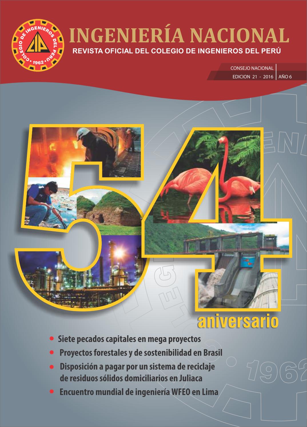 Revista digital Ingeniería Nacional Edición 21 by Colegio de