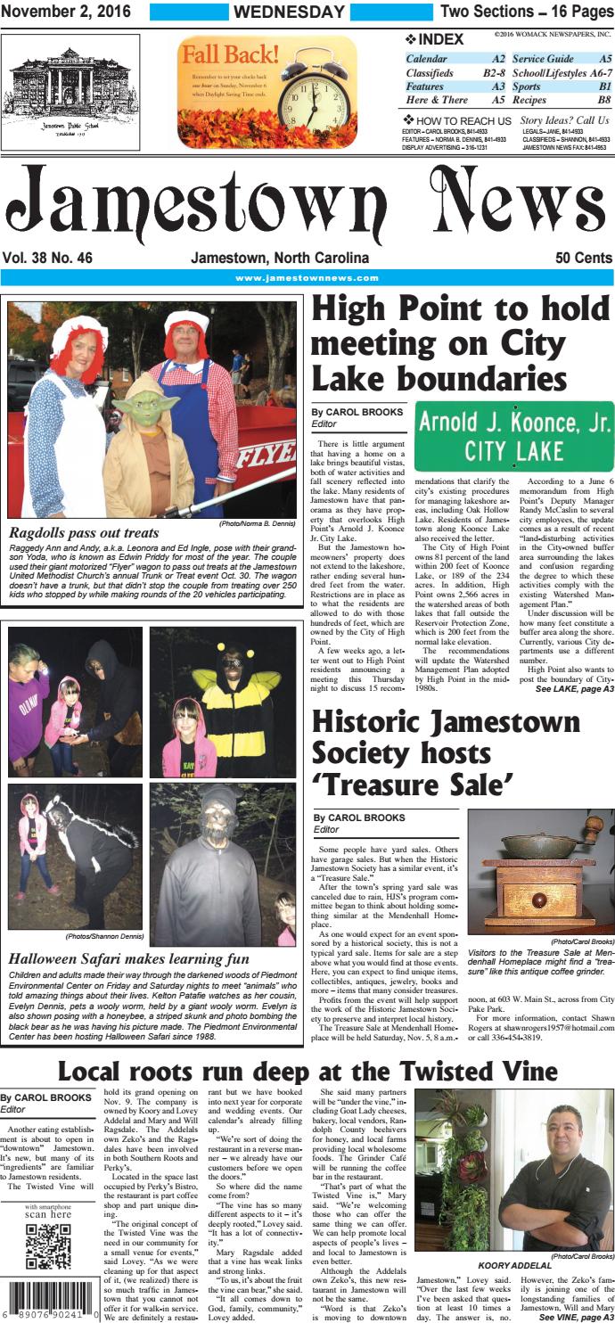 Jamestown news 11 2 16 by Jamestown News Issuu