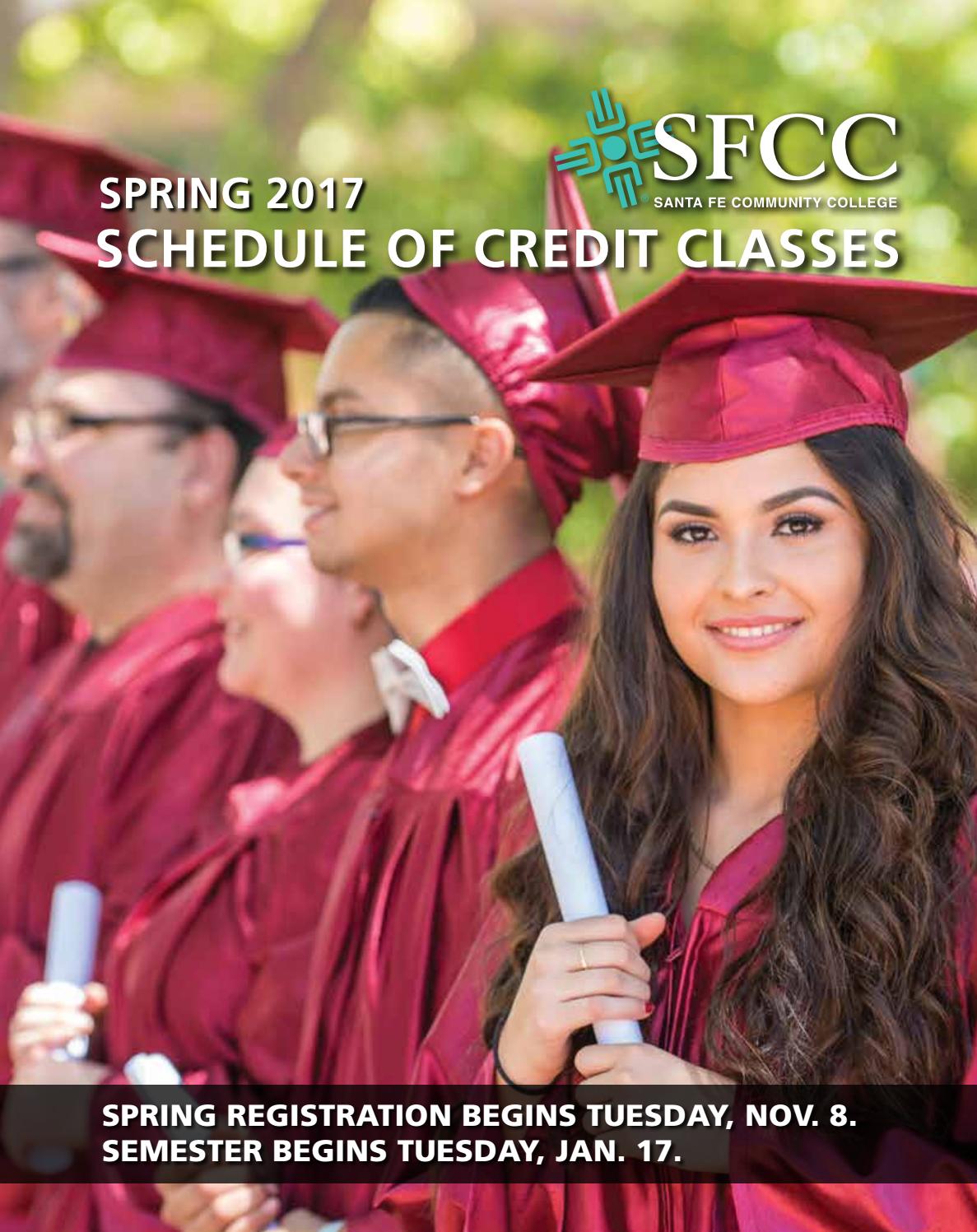 2017 Santa Fe Community College Spring Schedule By Santa Fe Community 