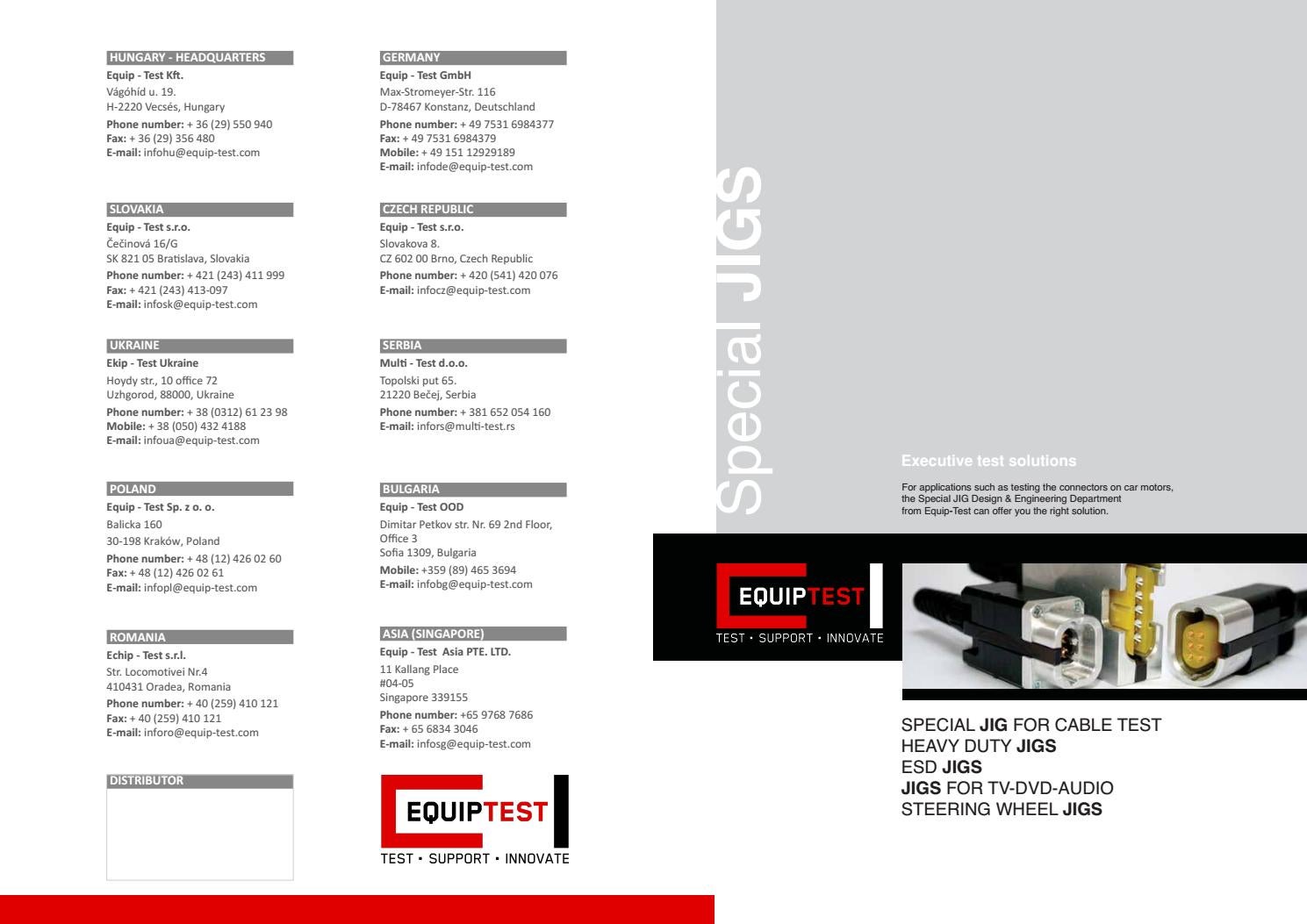 Test fixtures by Equiptest Issuu