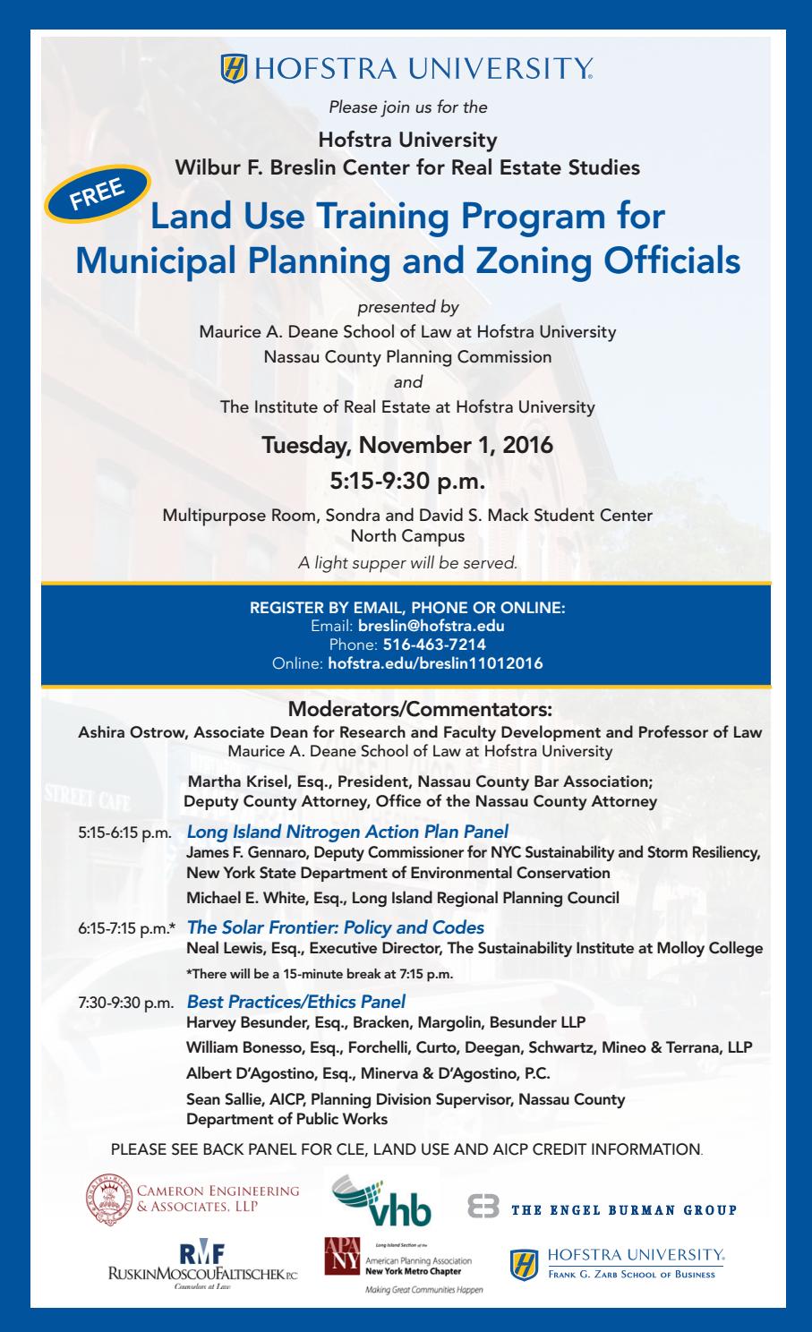 Invite Land Use Training Program for Municipal Planning and Zoning