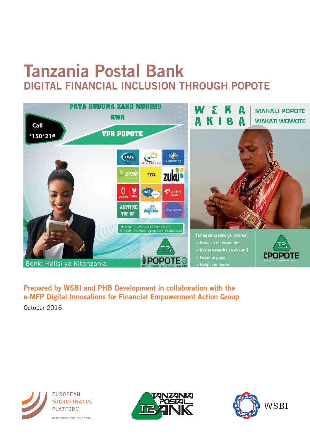 Tanzania Postal Bank Digital Financial Inclusion Through POPOTE by