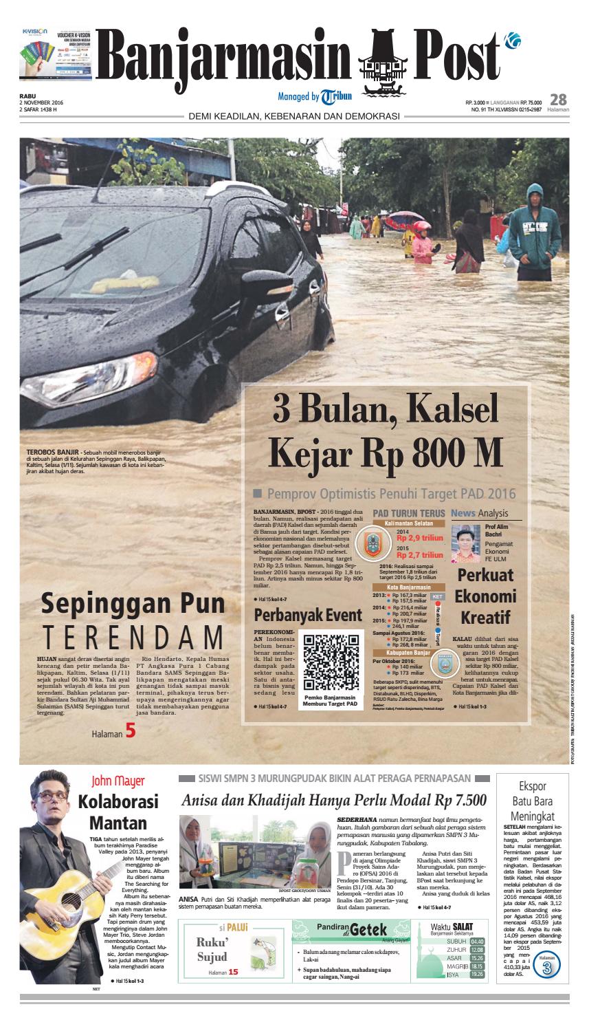 Bp20161102 By Banjarmasin Post Issuu