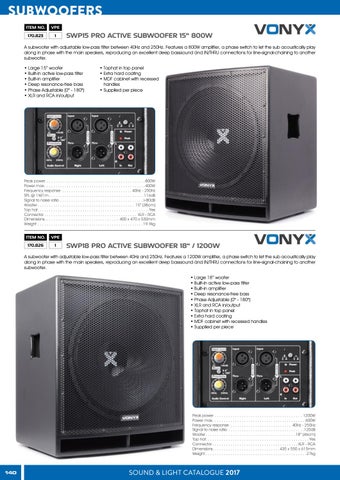 vonyx 18 subwoofer