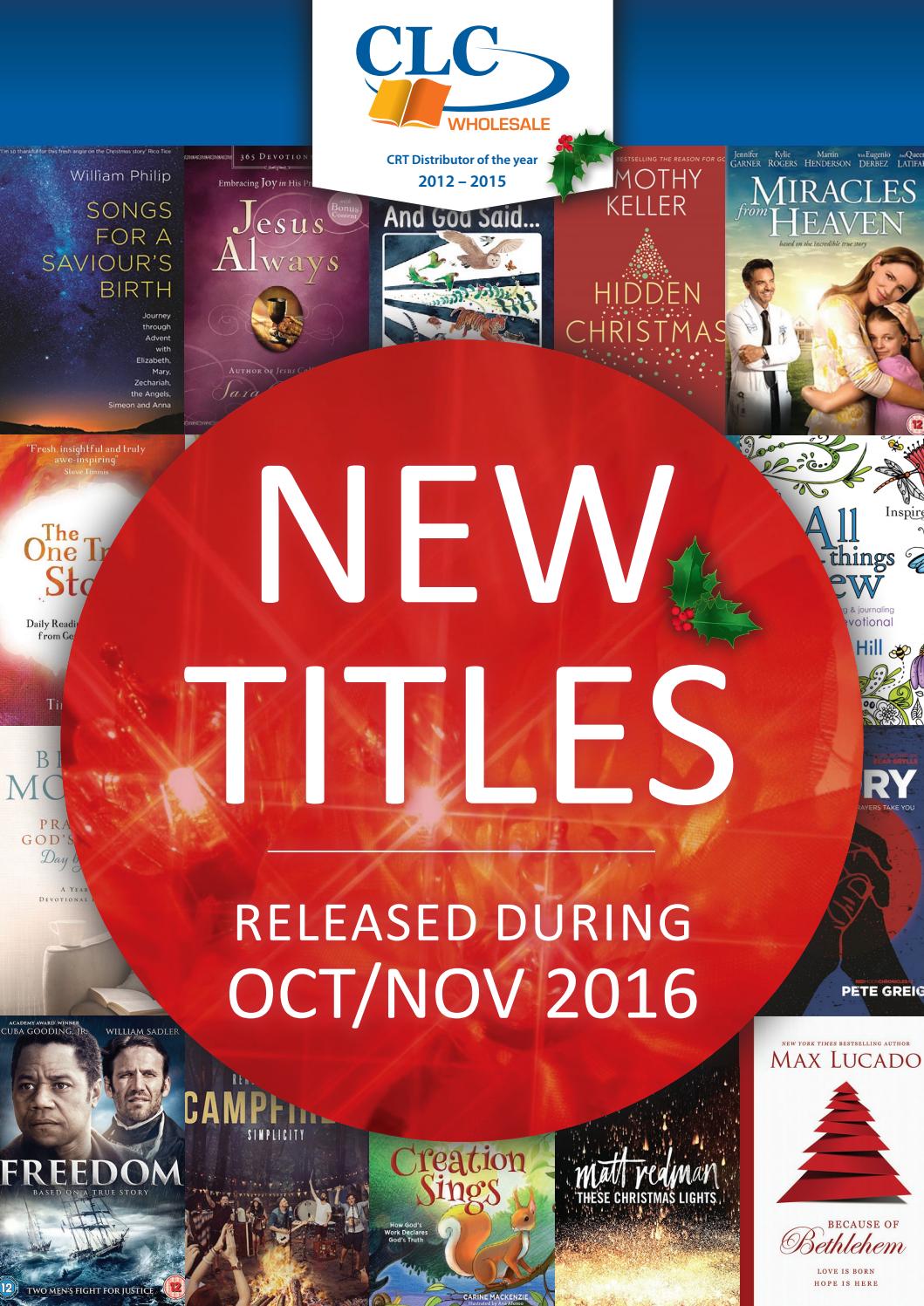 CLC New Titles Catalogue OctNov 2016 by Kingsway CLC Trust Issuu