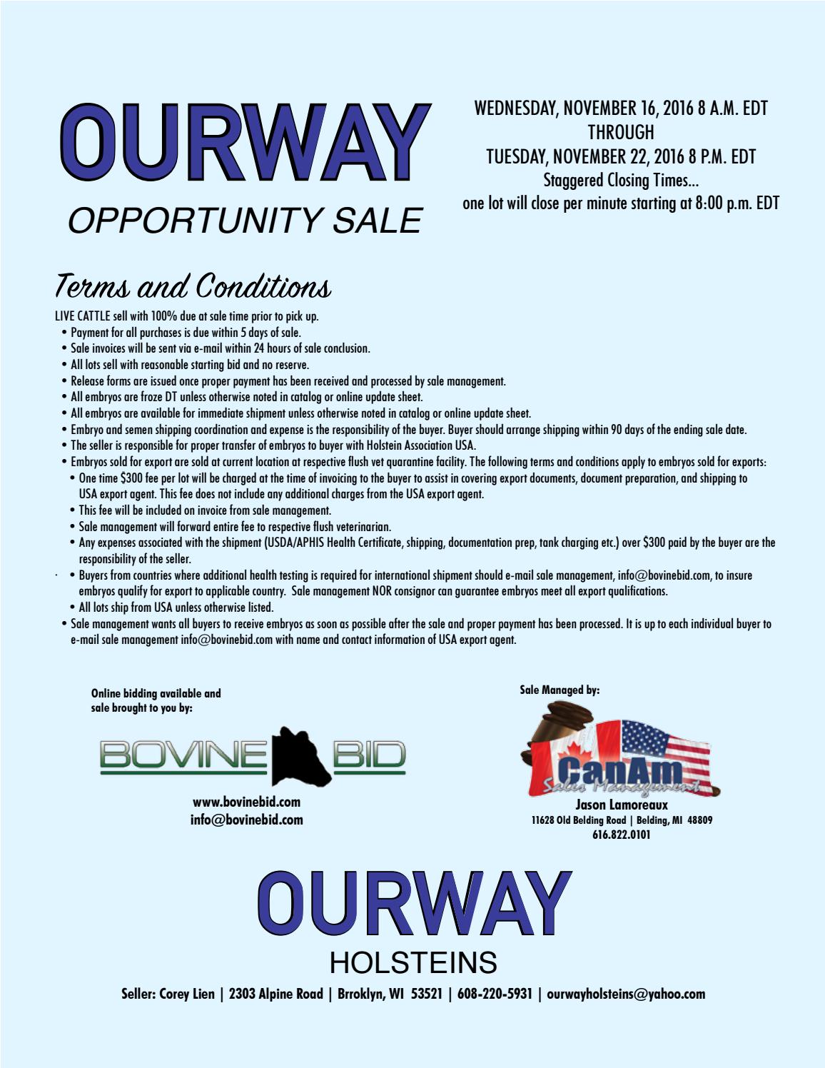 Ourway Opportunity Online Sale 2016 by Cowsmopolitan Issuu