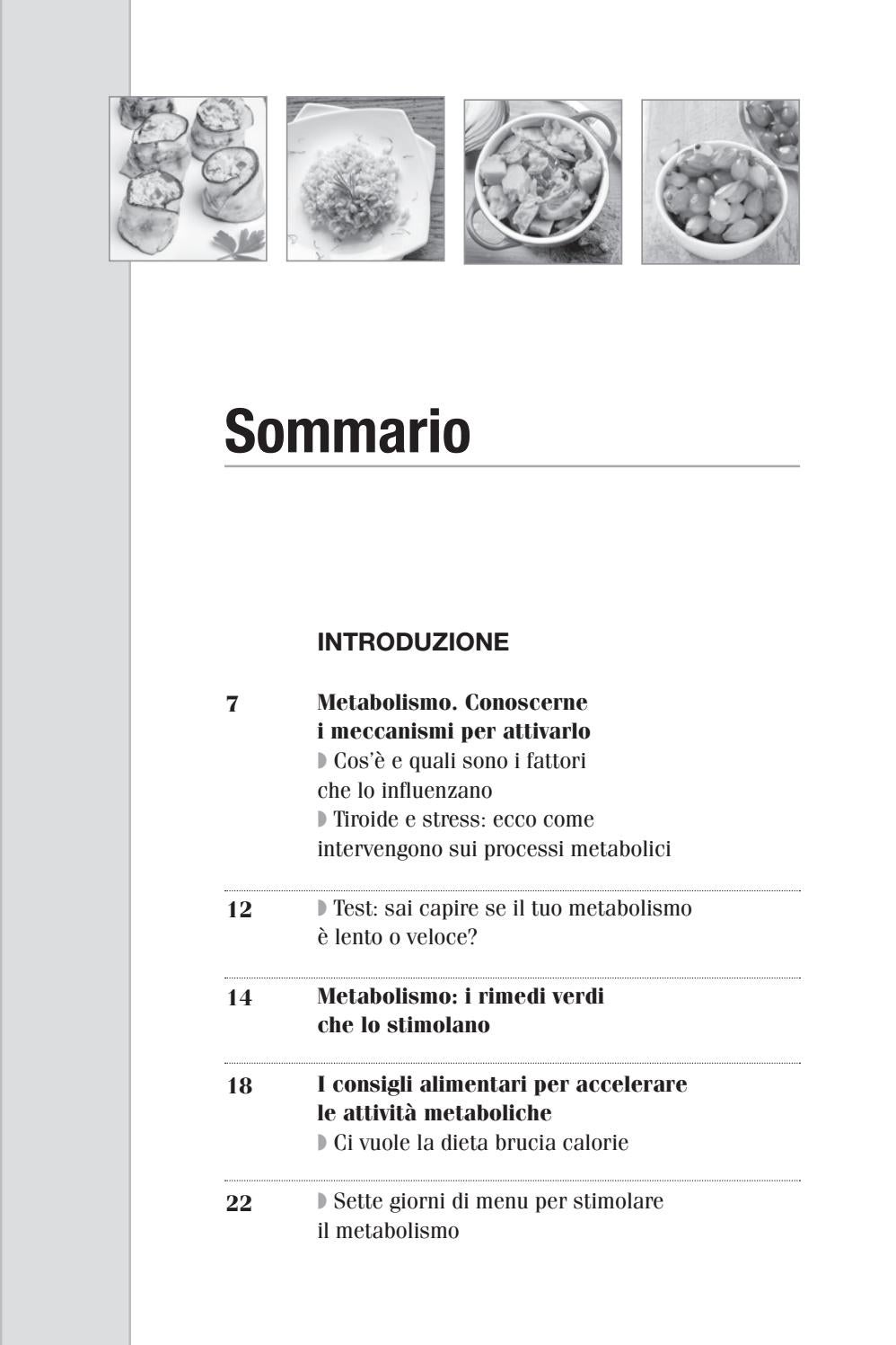 dieta per accelerare i testi del metabolismo lento