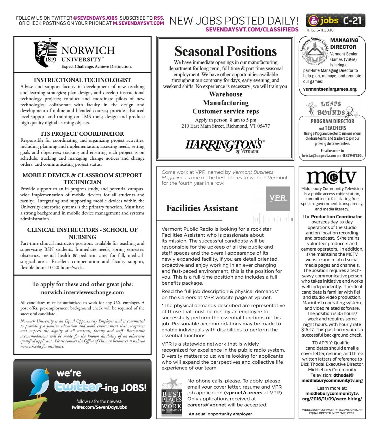seven days november 16 2016 by seven days issuu seven days jobs