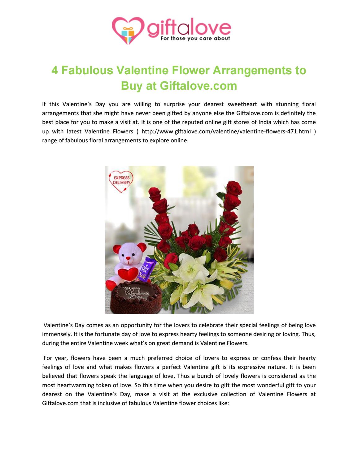 4 Fabulous Valentine Flower Arrangements to Buy at by