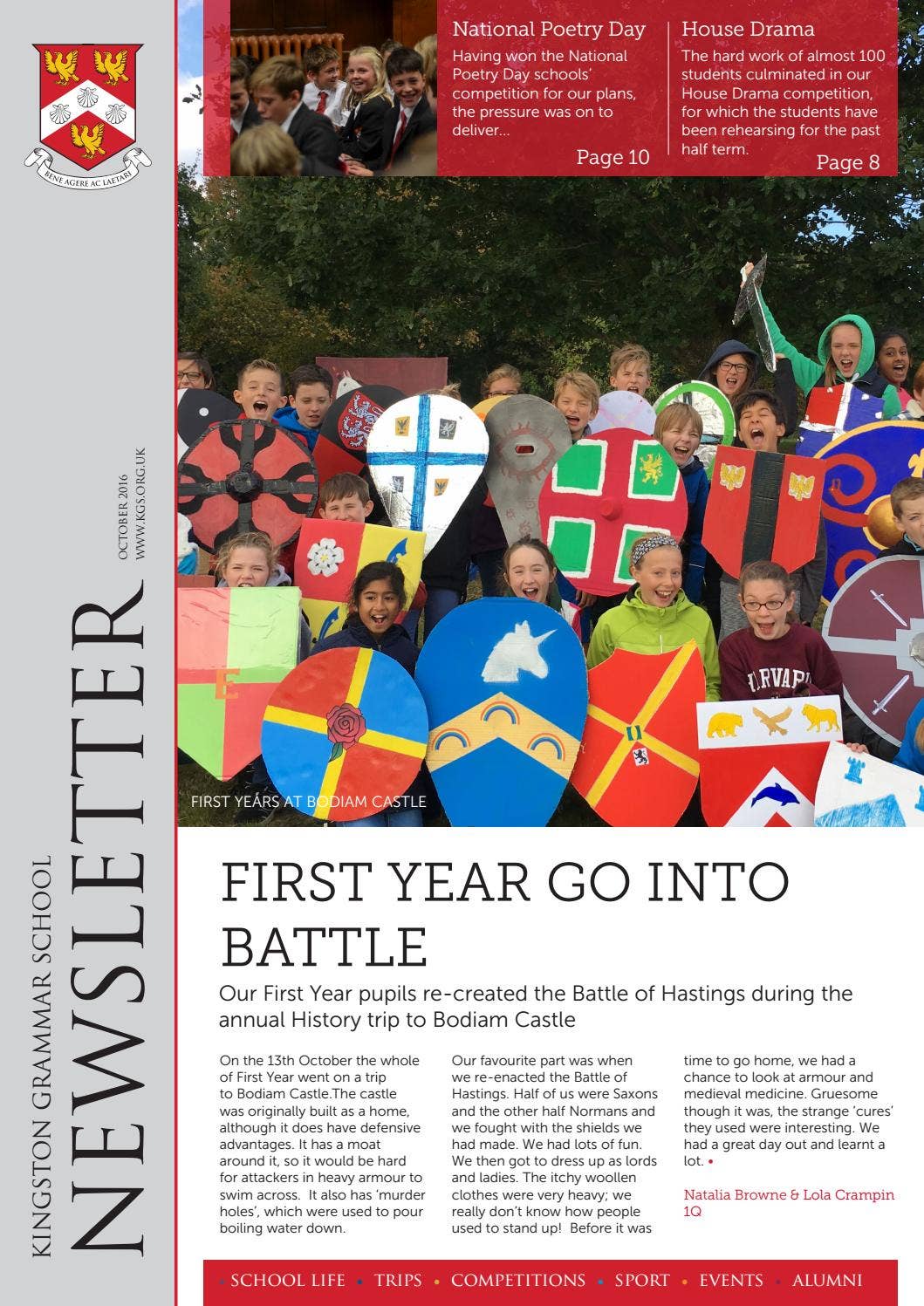 KGS Newsletter October 2016 by Kingston Grammar School - Issuu