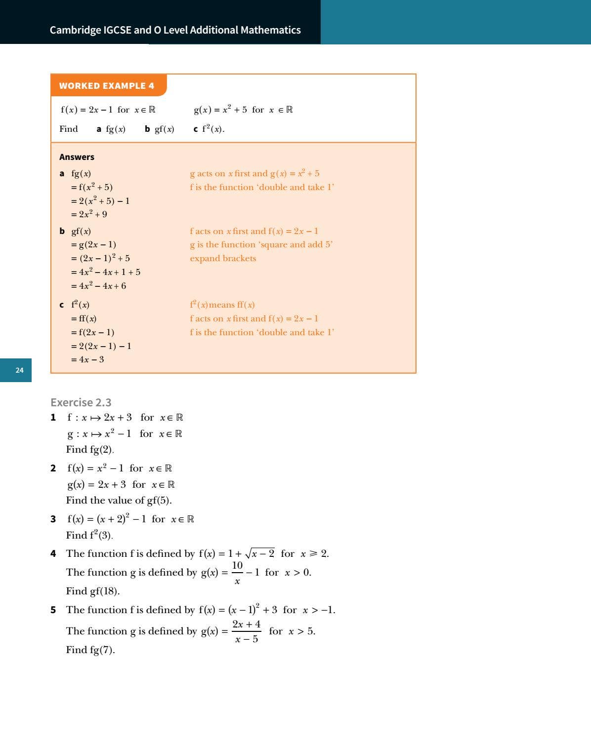Preview Cambridge IGCSE® and O Level Additional Mathematics Coursebook ...