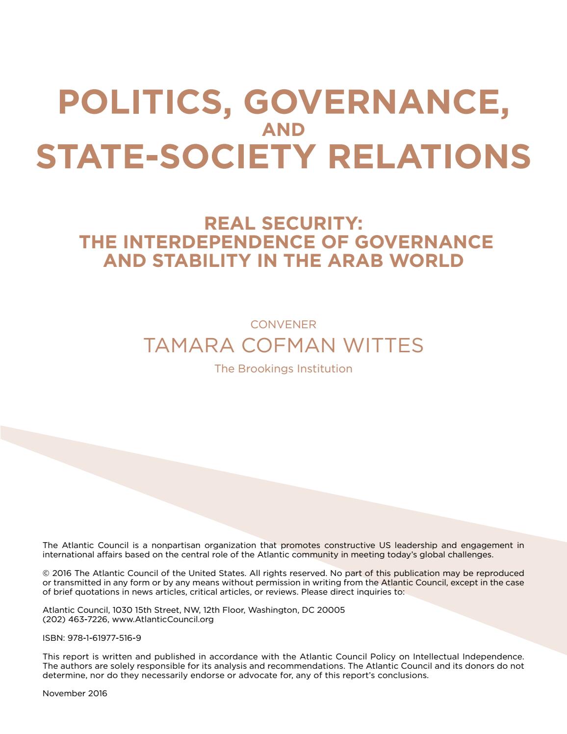 Politics Governance And State Society Relations By Atlantic