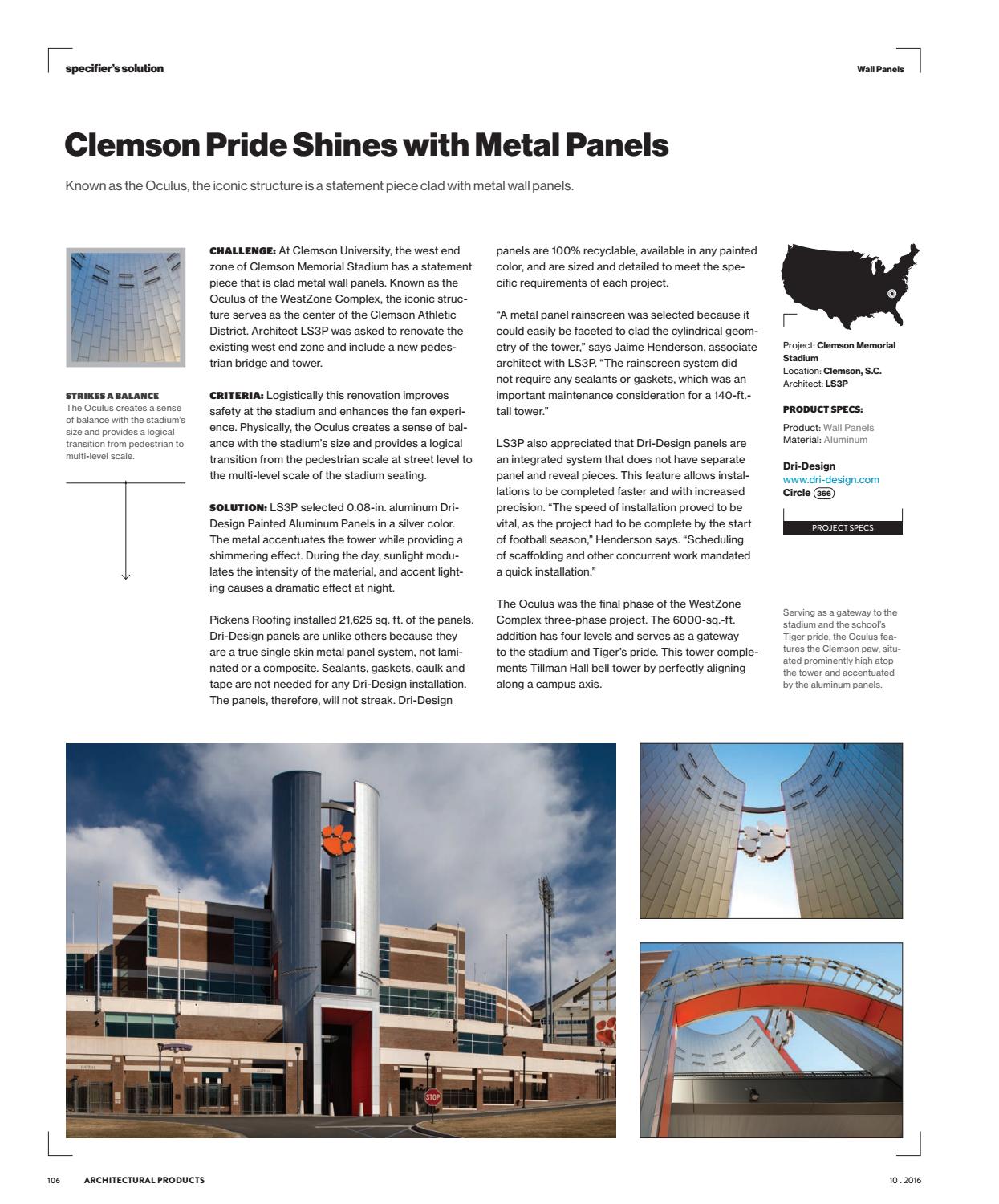 Architectural Products October 2016 By Construction
