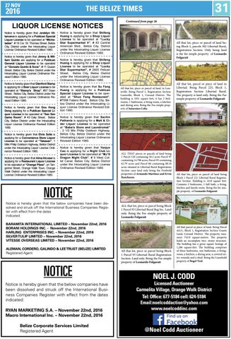 Belize Times November 27 2016 By Press Issuu Page 30