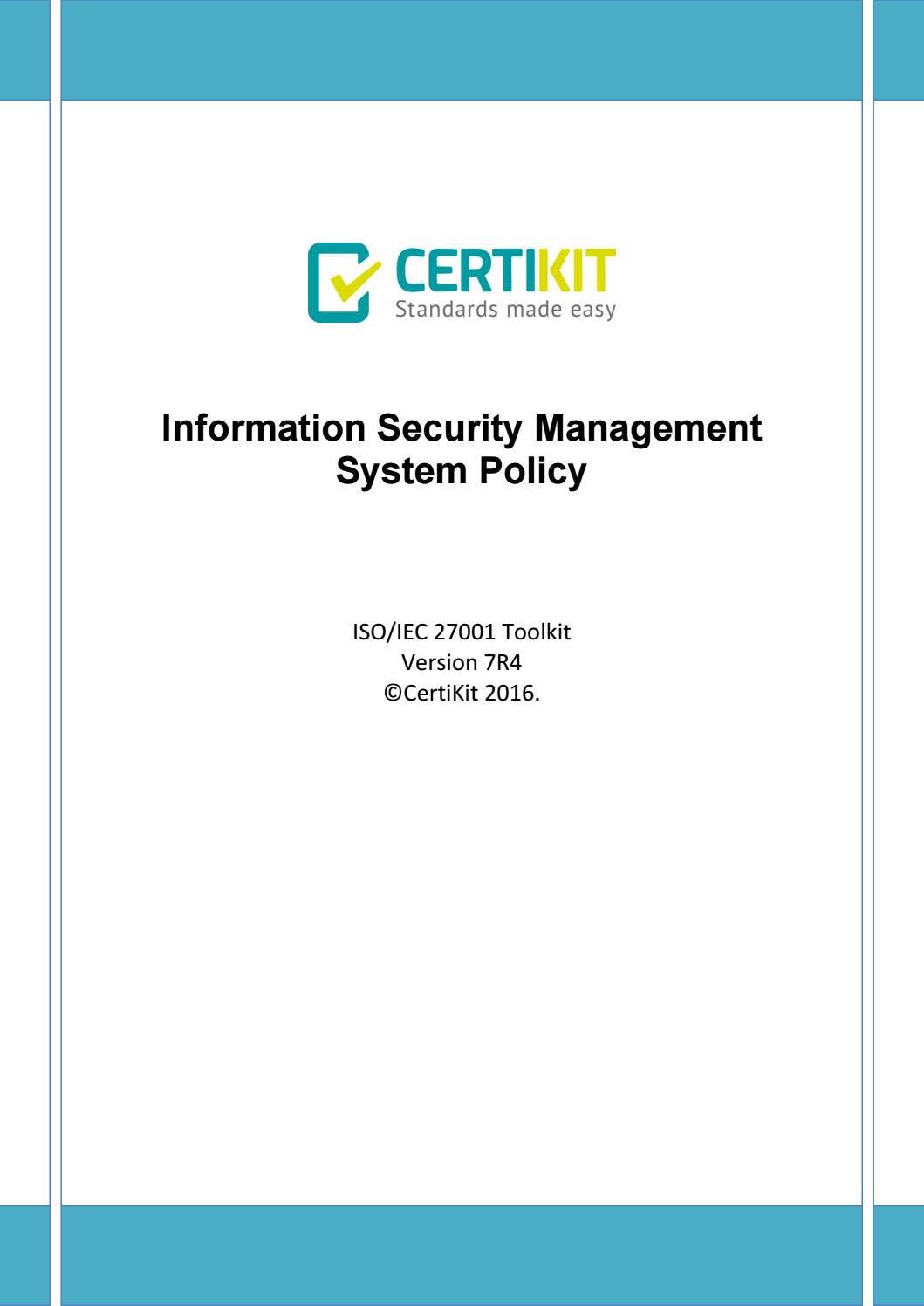 Isms doc 05 1 information security management system policy by CertiKit ...