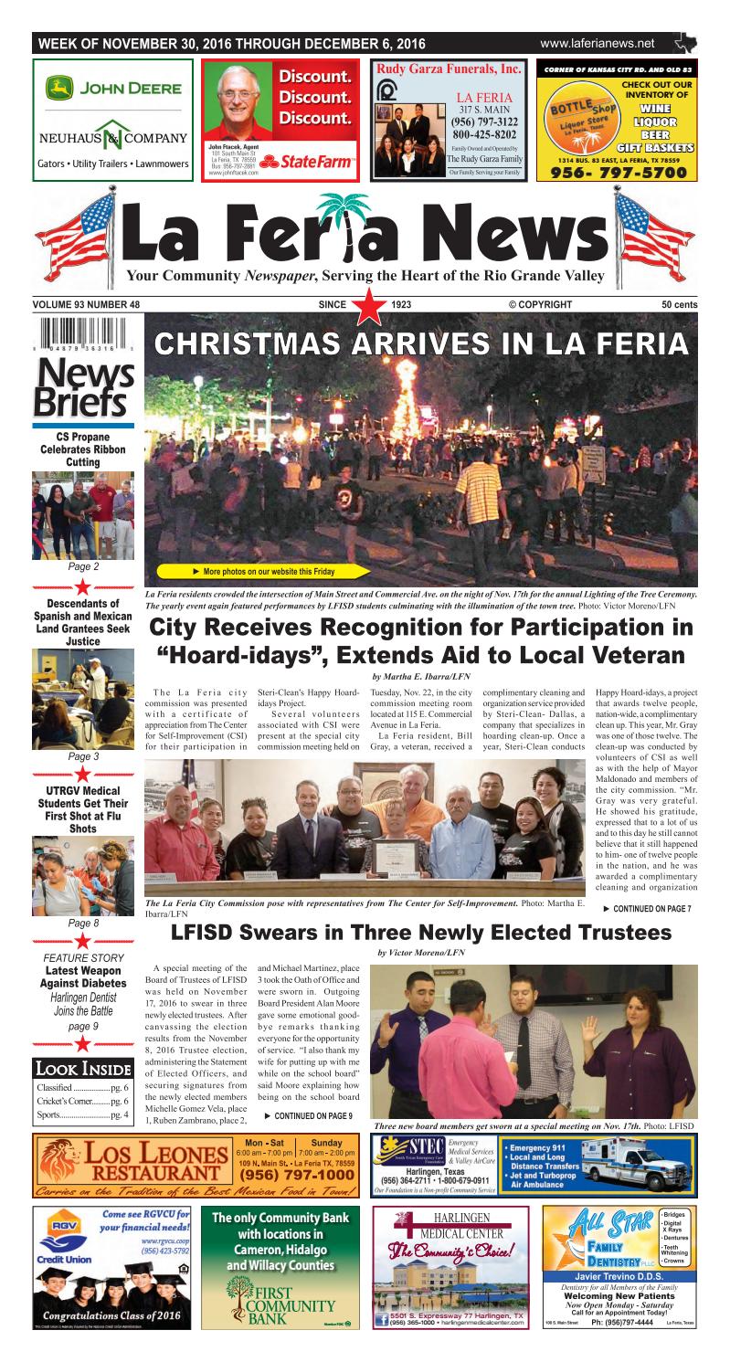 La Feria News November 30, 2016 by La Feria News Issuu