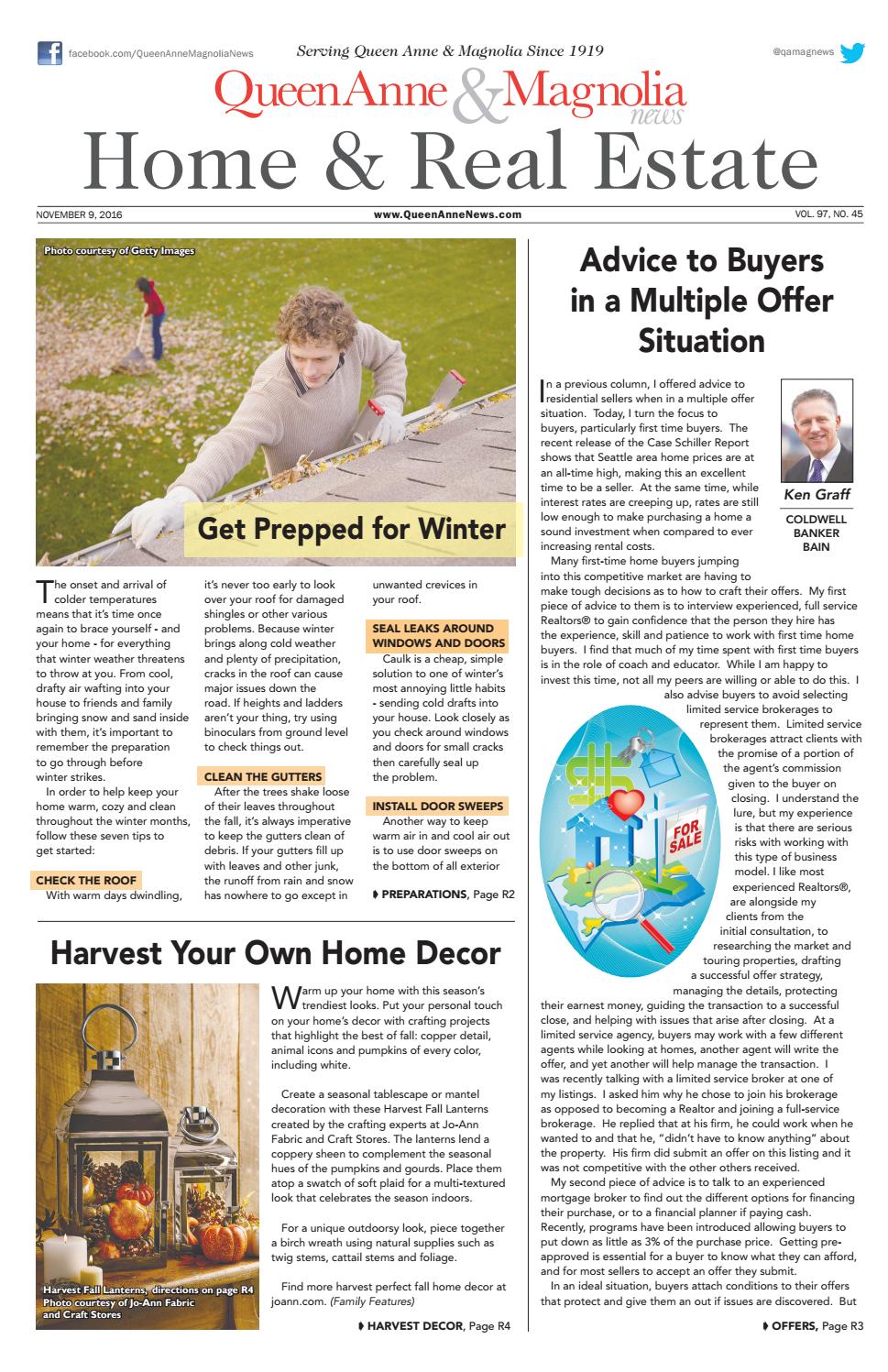 Queen Anne Real Estate November 2016 by Pacific Publishing Company