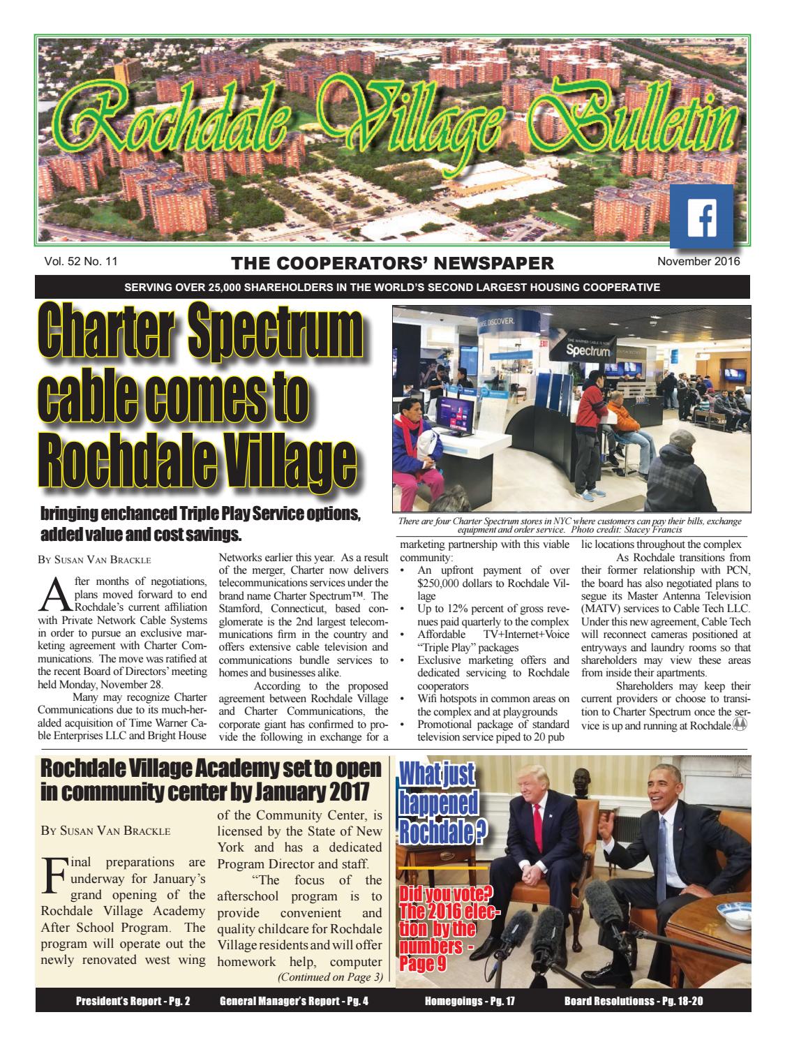 Rochdale Village Bulletin November 2016 by Rochdale Village, Inc. Issuu