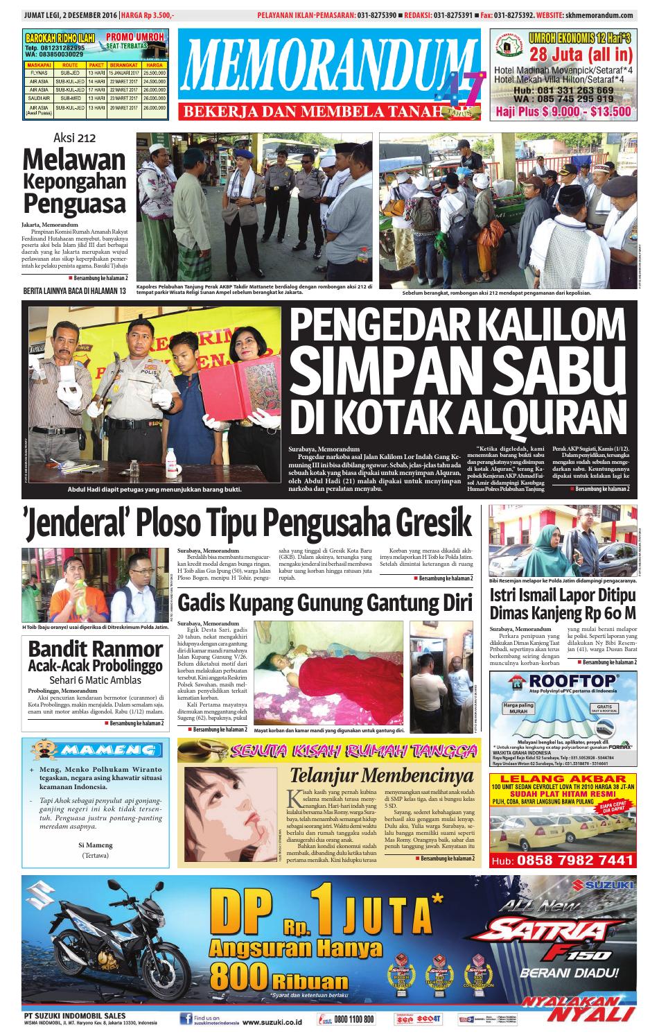 Memorandum Edisi 2 Desember 2016 By Memorandum Issuu