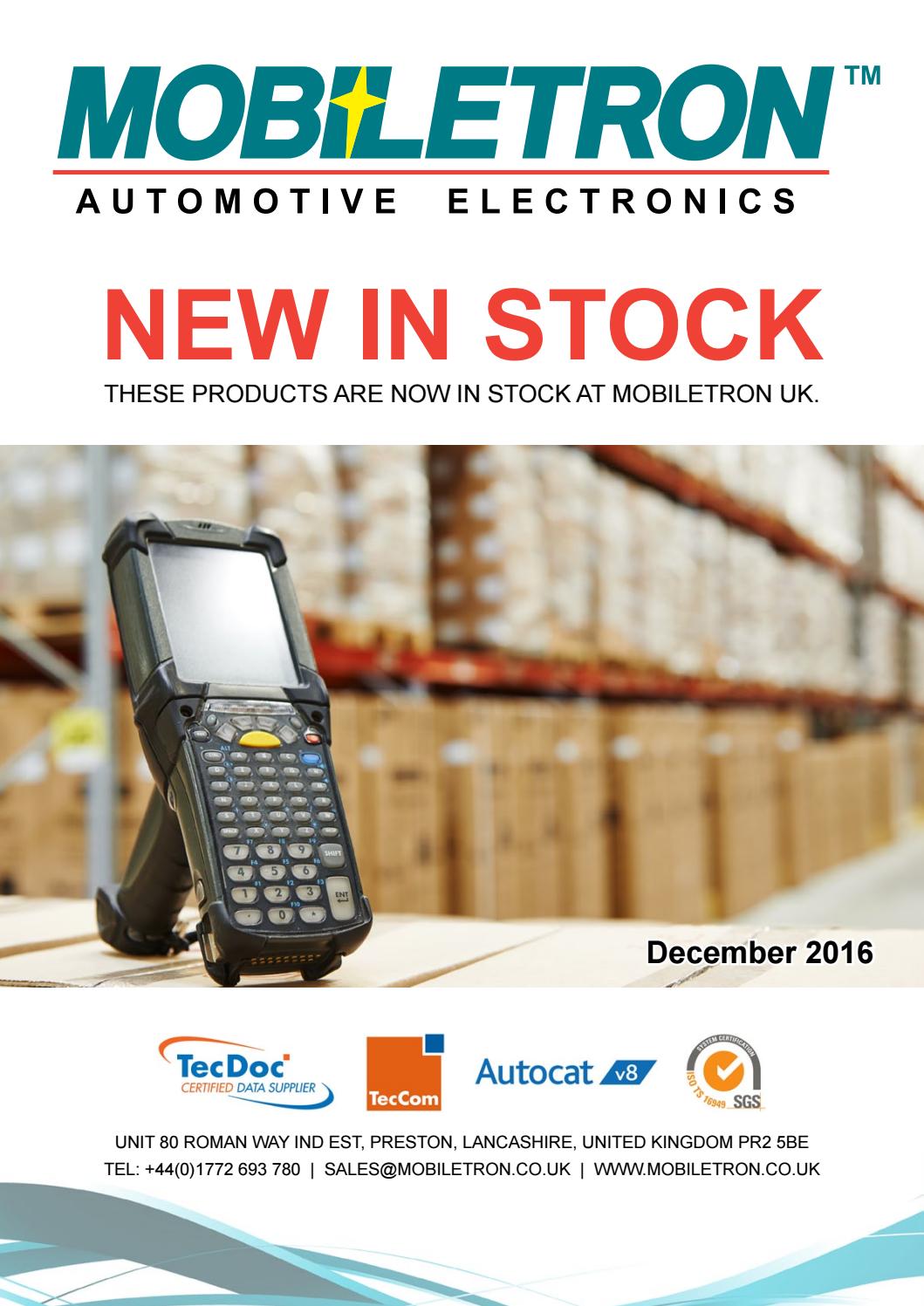 New In Stock December 2016 by Mobiletron UK - Issuu