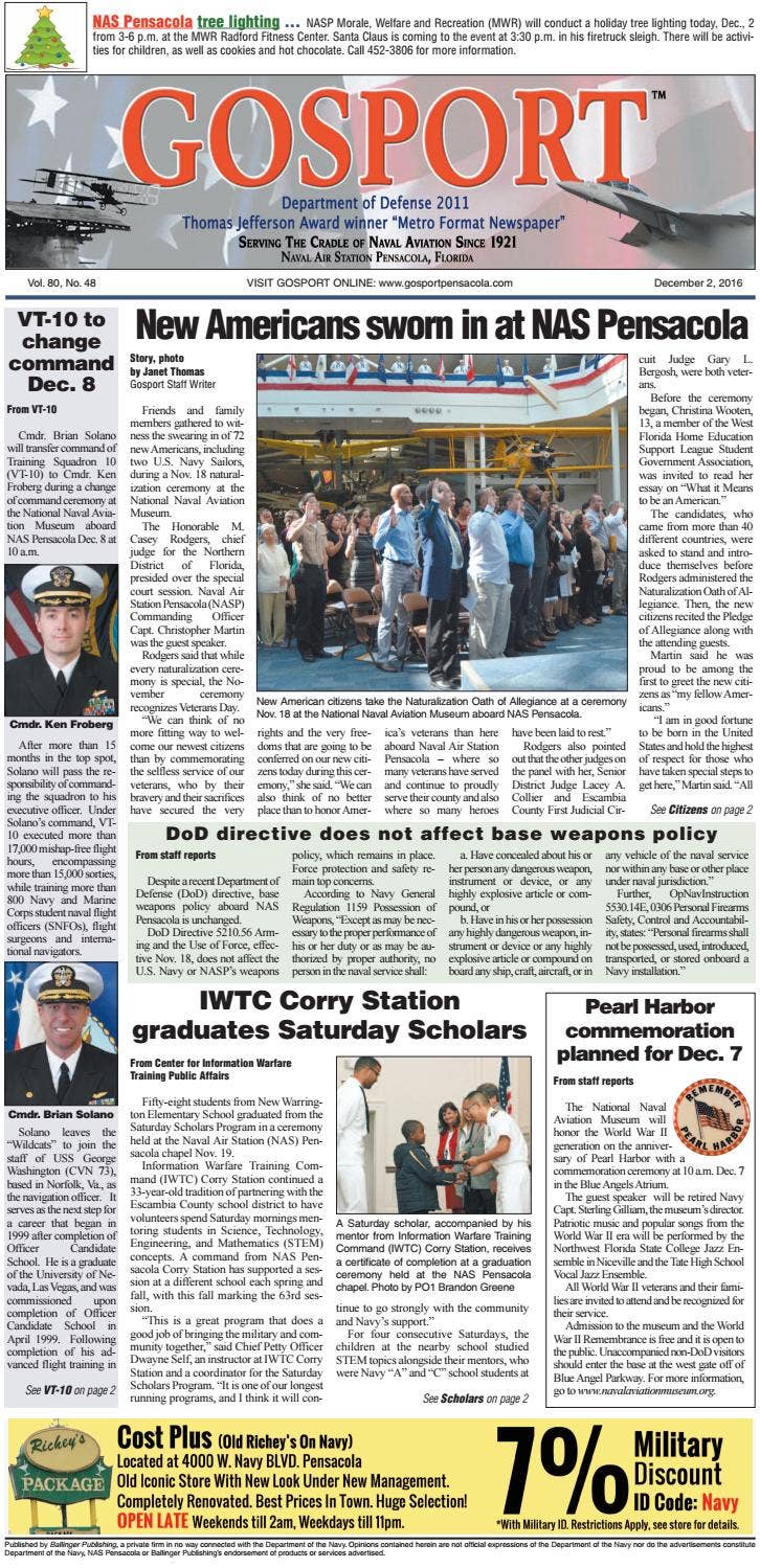 Gosport - December 02, 2016 by Ballinger Publishing - Issuu