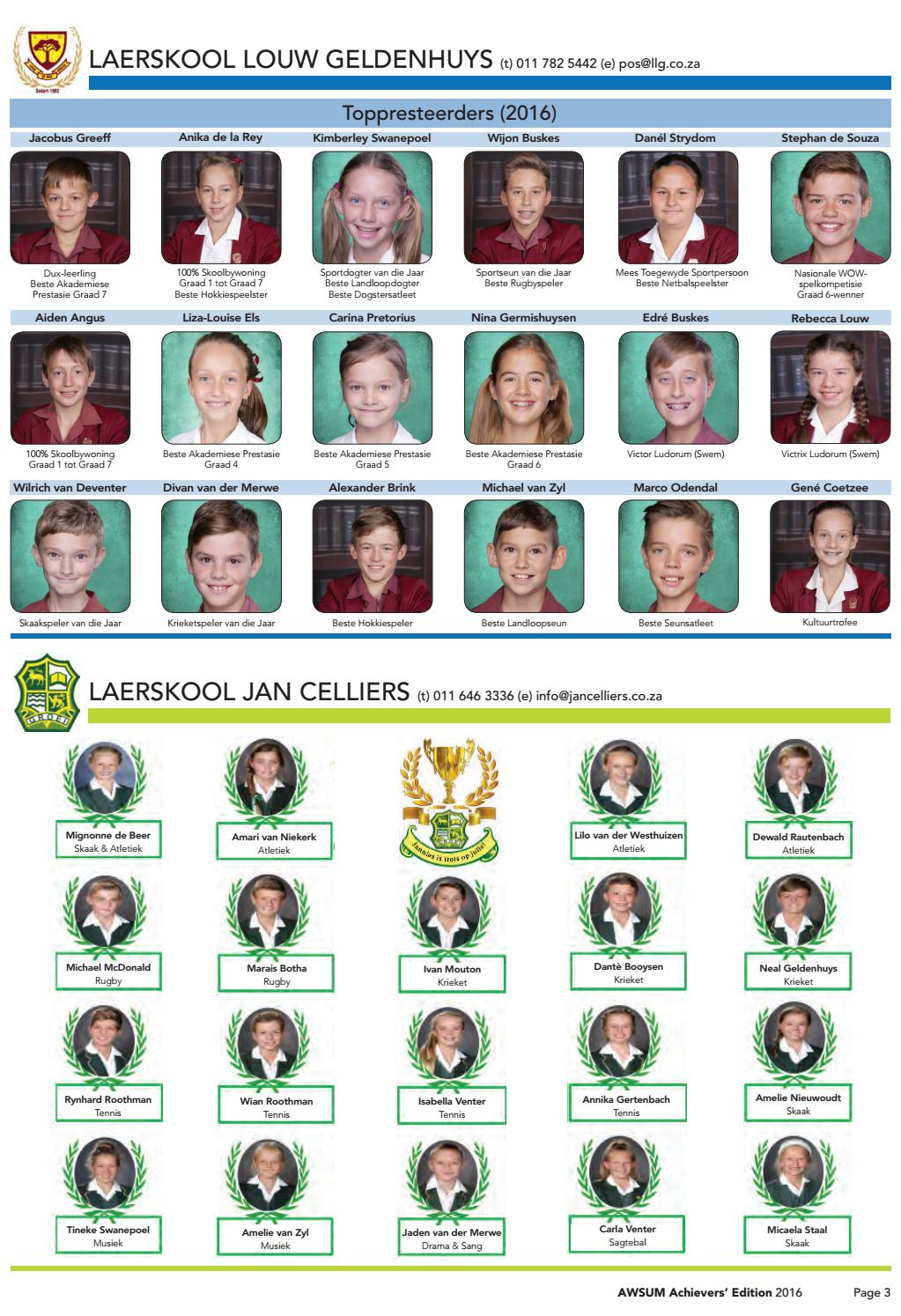 Gauteng(December 2016) Primary High Schools by AWSUM News Issuu