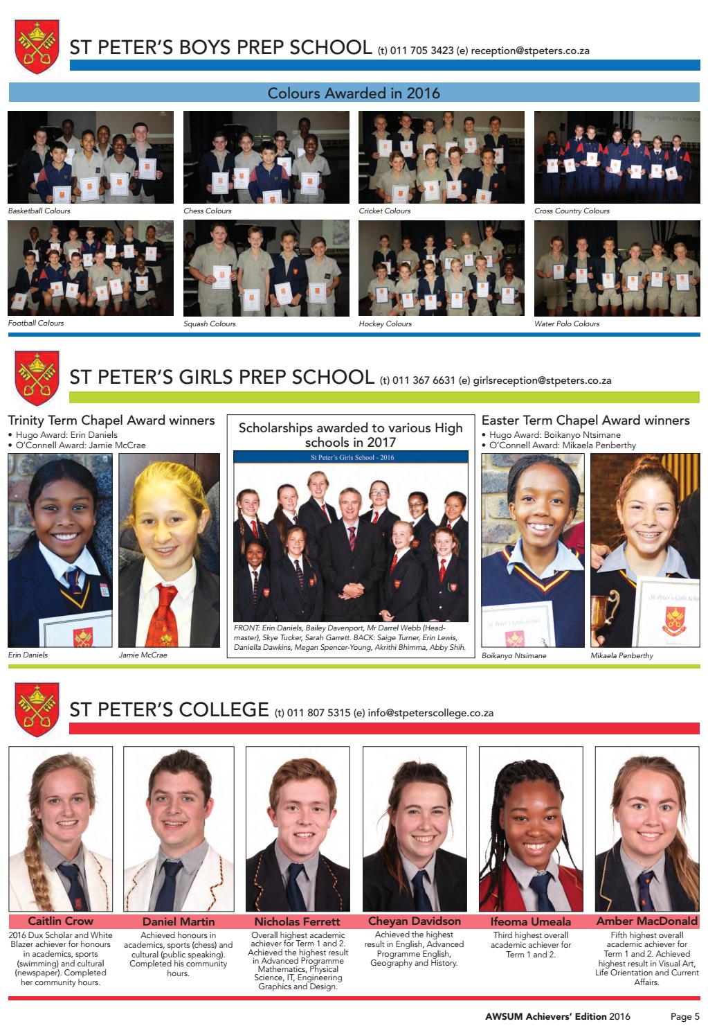 Gauteng(December 2016) Primary High Schools by AWSUM News Issuu