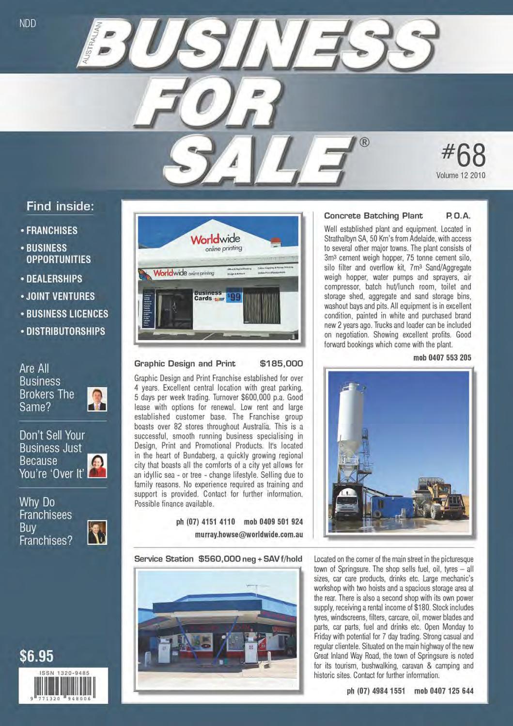 Issue 68 Australian Business For Sale by Australian Business For Sale