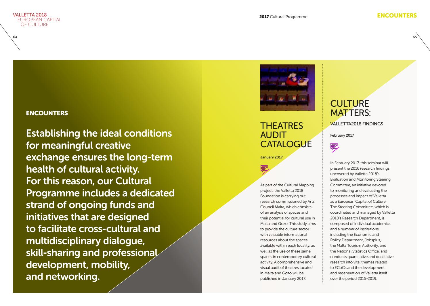 Cultural Activity Matters >> Valletta 2018 Cultural Programme 2017 By Malta Tourism Authority Issuu Cultural Activity Matters >> Valletta 2018 Cultural Programme 2017 By Malta Tourism Authority Issuu