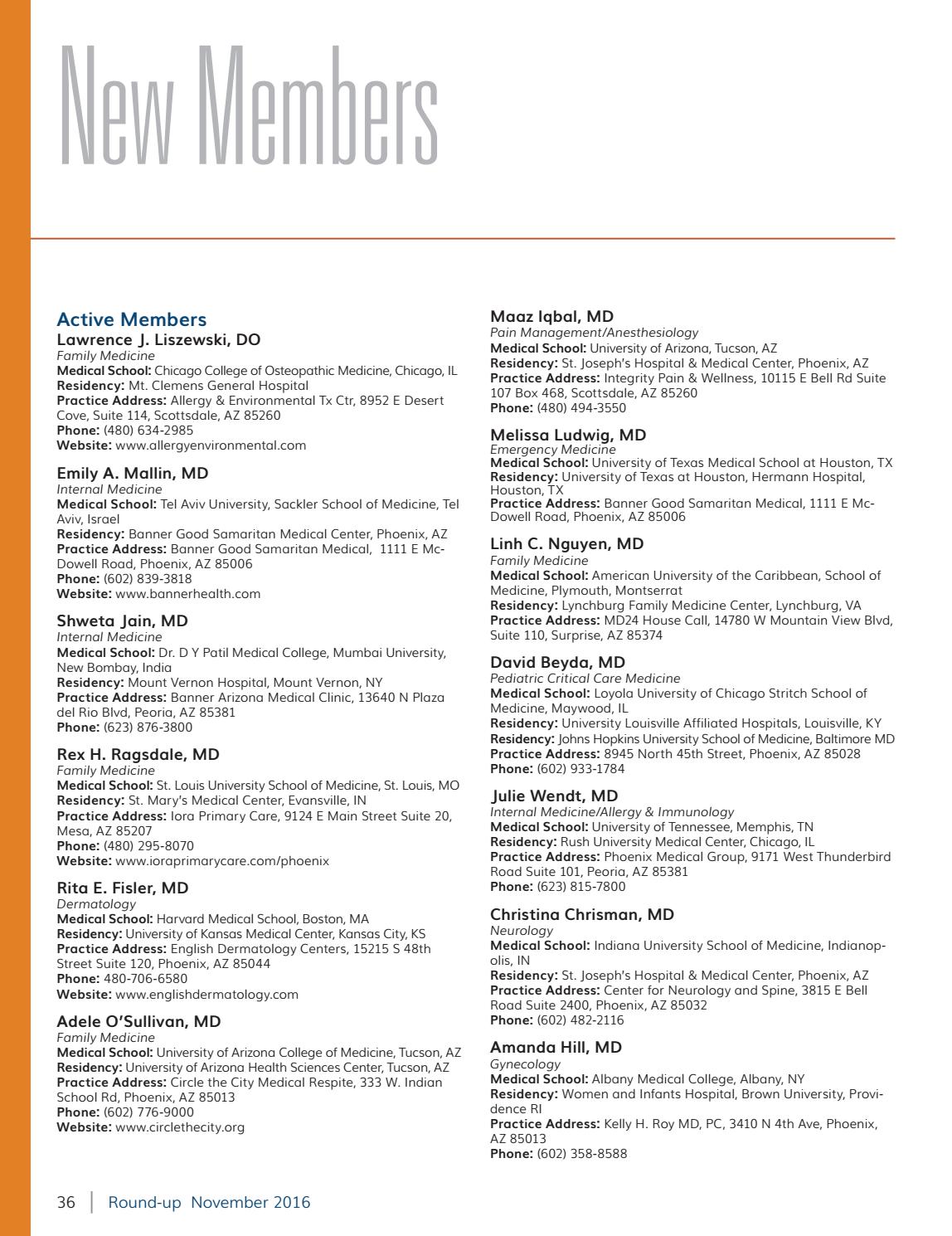 Round Up Magazine November 2016 By Maricopa County Medical