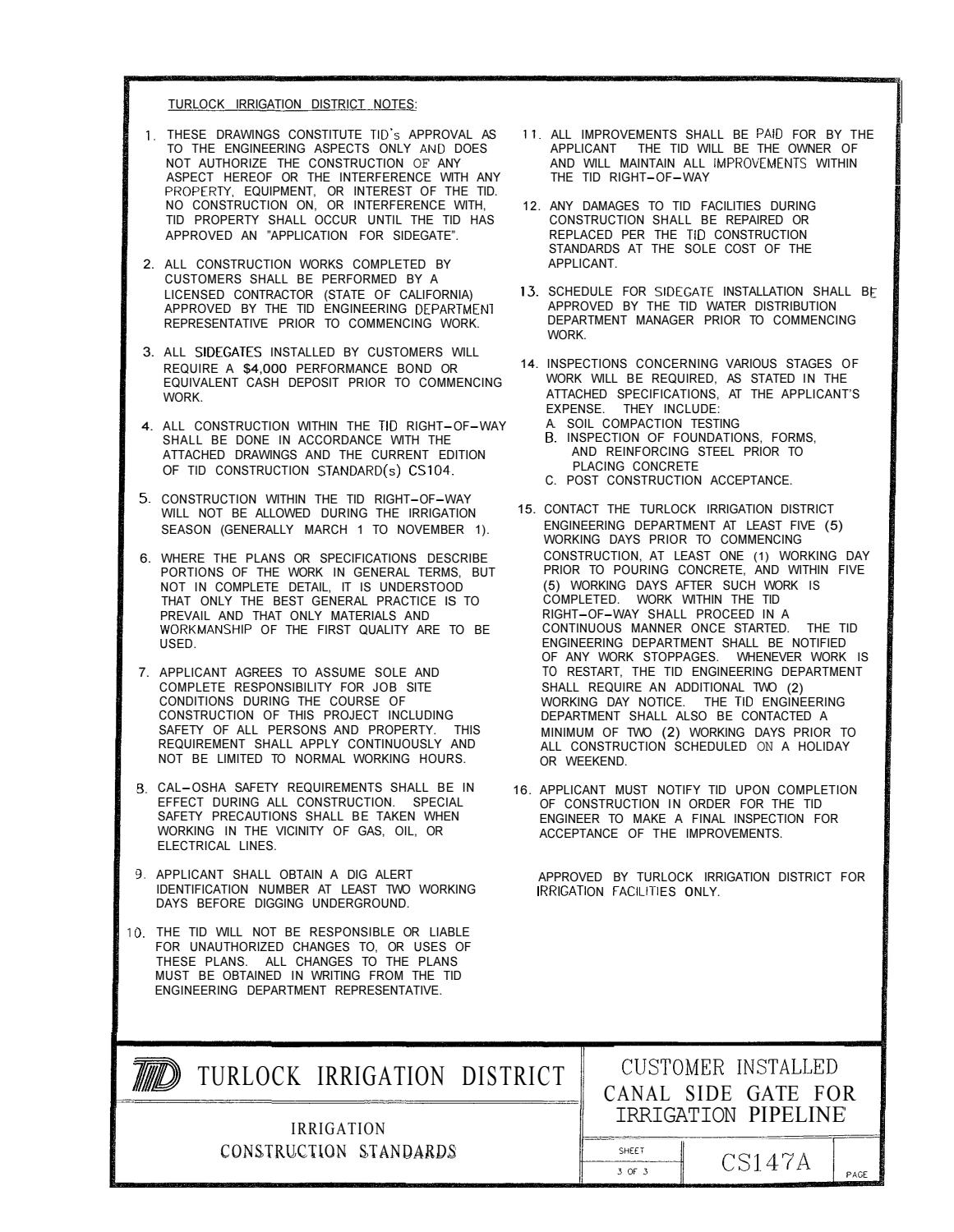 Irrigation standards web by Turlock Irrigation District Issuu