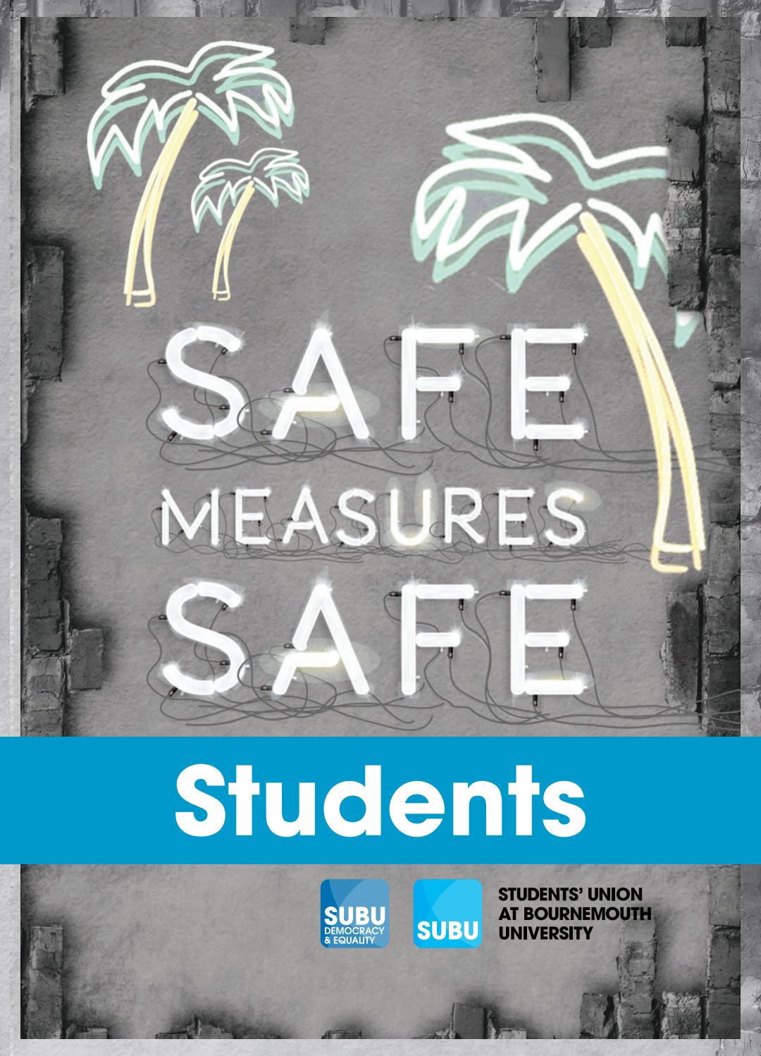 Safe Measures Safe Students by Students' Union Bournemouth University