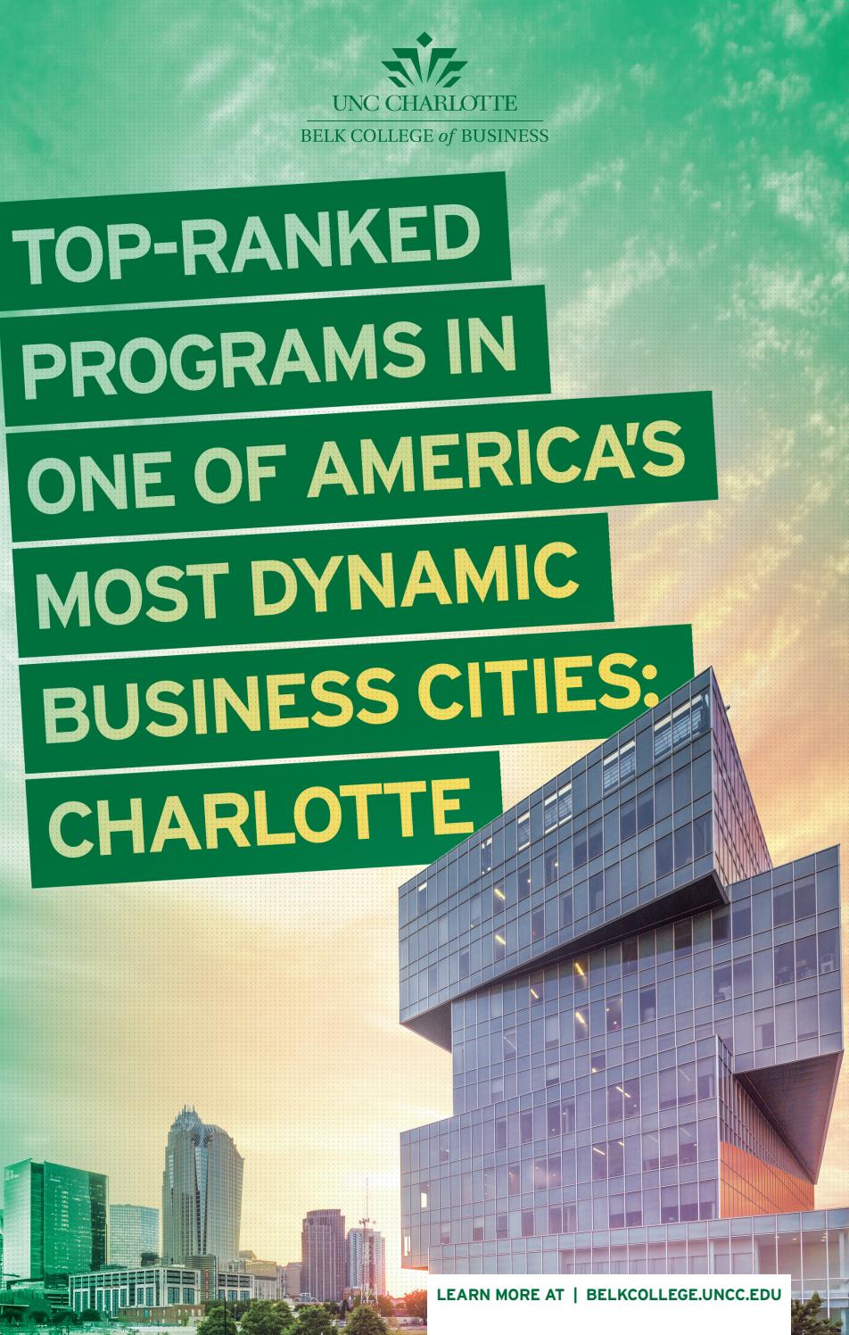 MBA Ranking by UNC Charlotte Belk College Issuu
