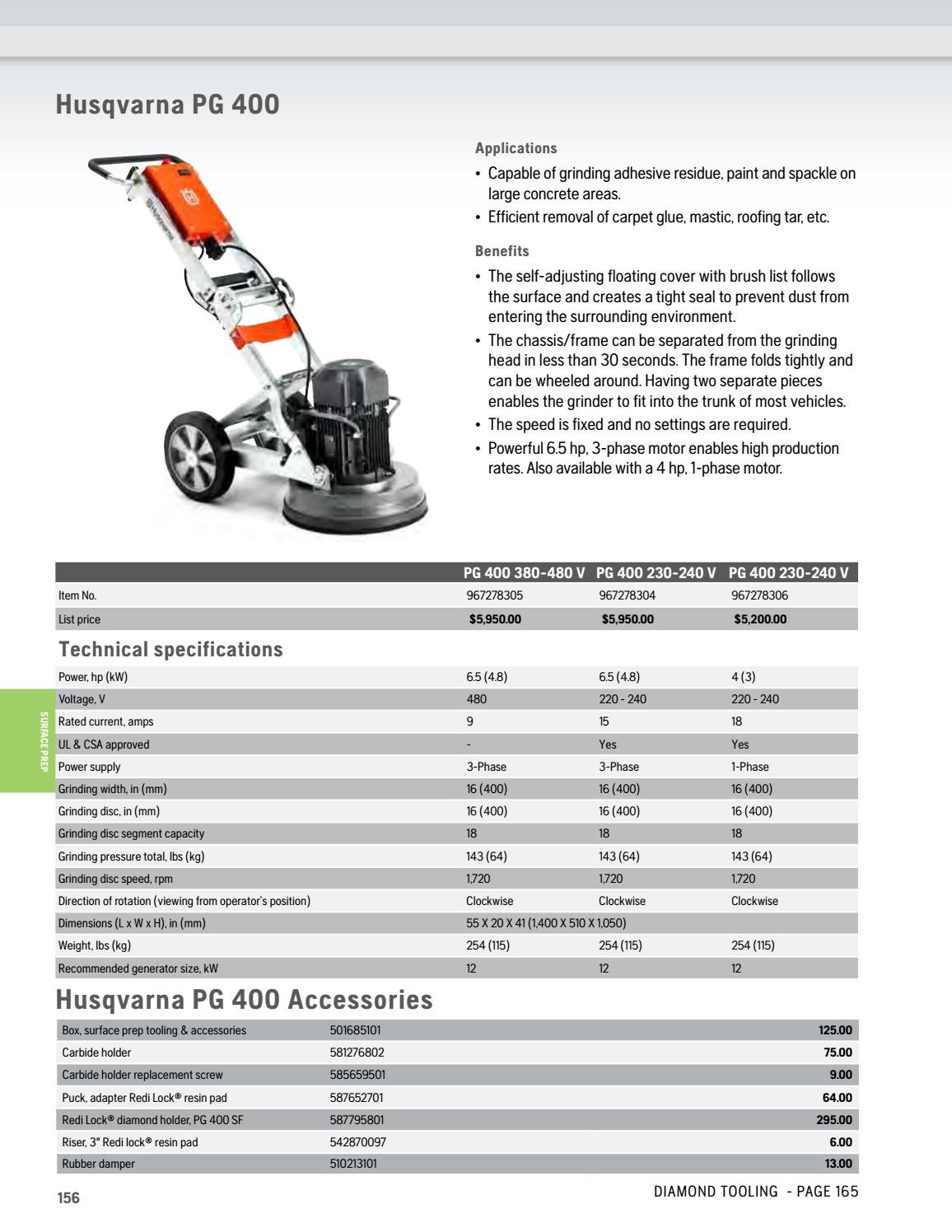 2017 Husqvarna US Distribution Catalog by Husqvarna Construction